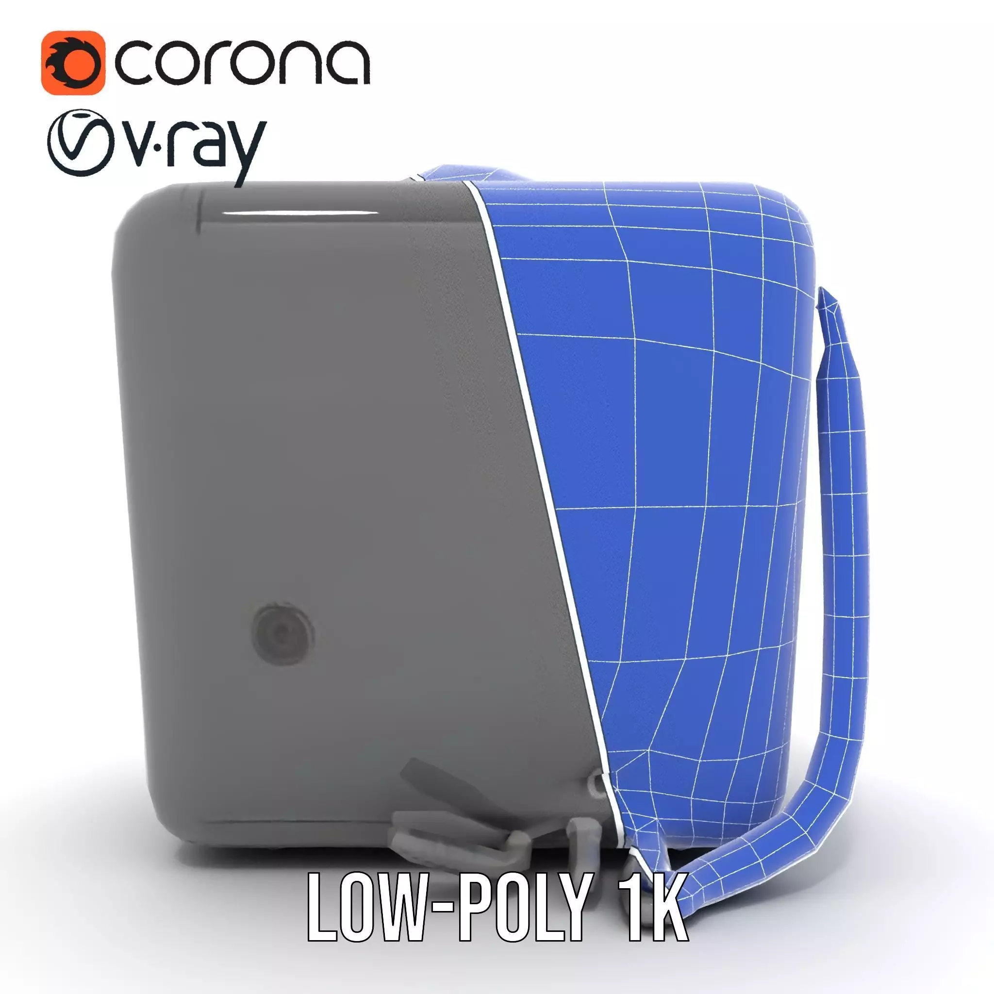 Retro Digital Device model pack with futuristic display Low-poly 3D model_26