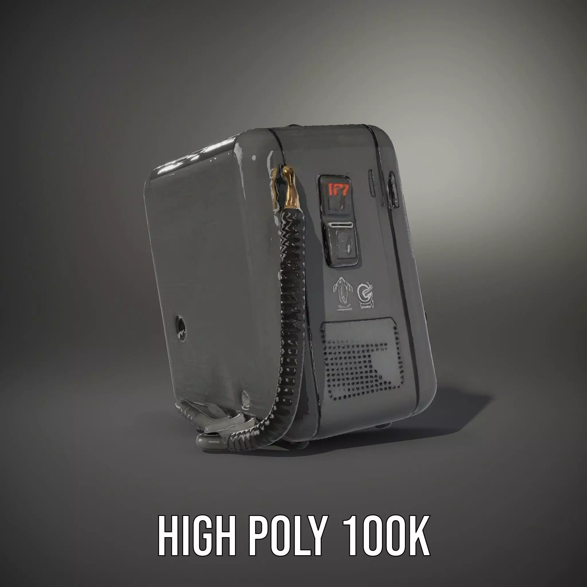 Retro Digital Device model pack with futuristic display Low-poly 3D model_11