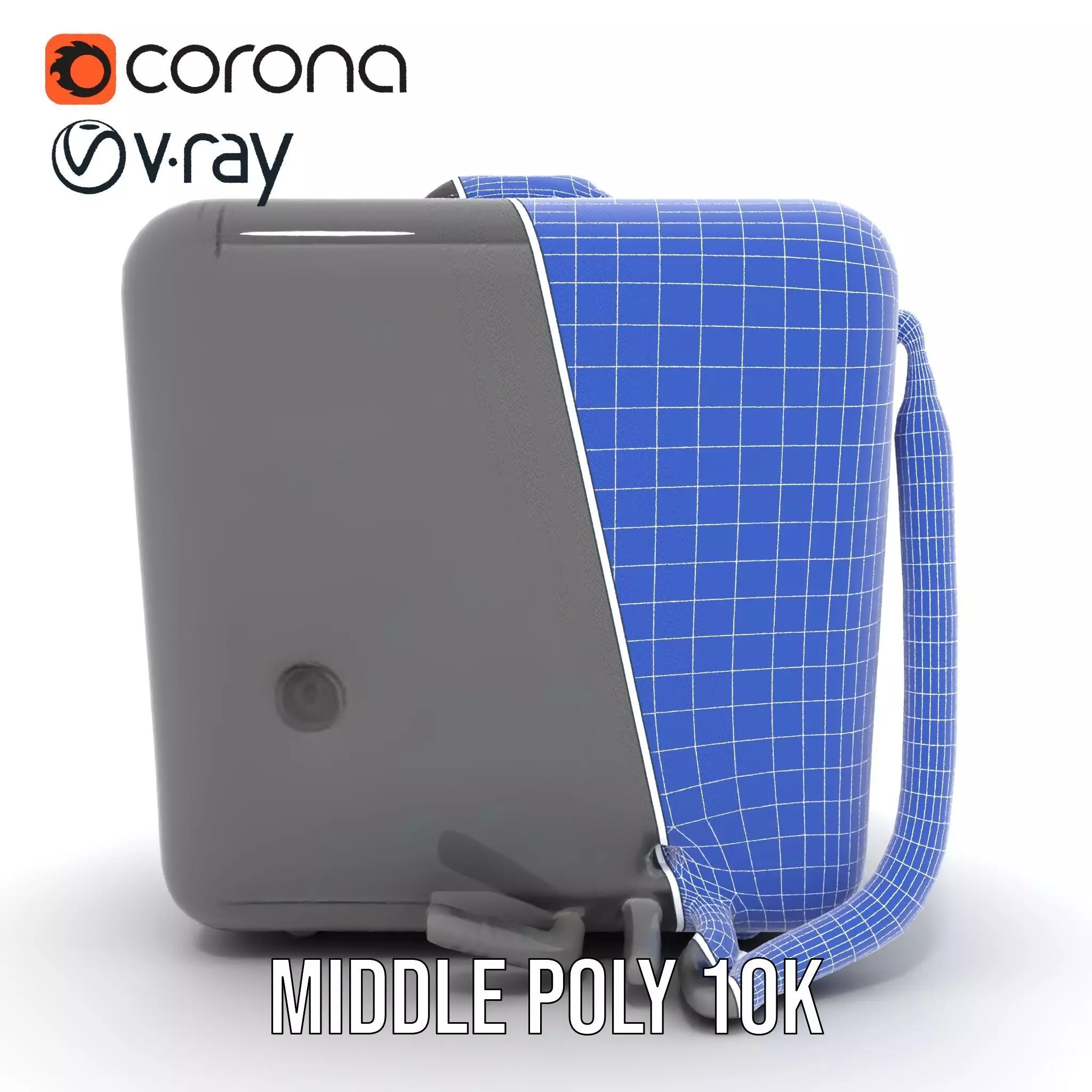 Retro Digital Device model pack with futuristic display Low-poly 3D model_31