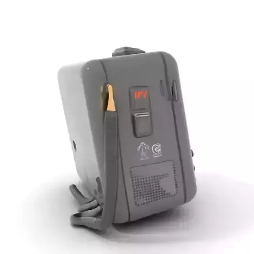 Retro Digital Device model pack with futuristic display Low-poly 3D model