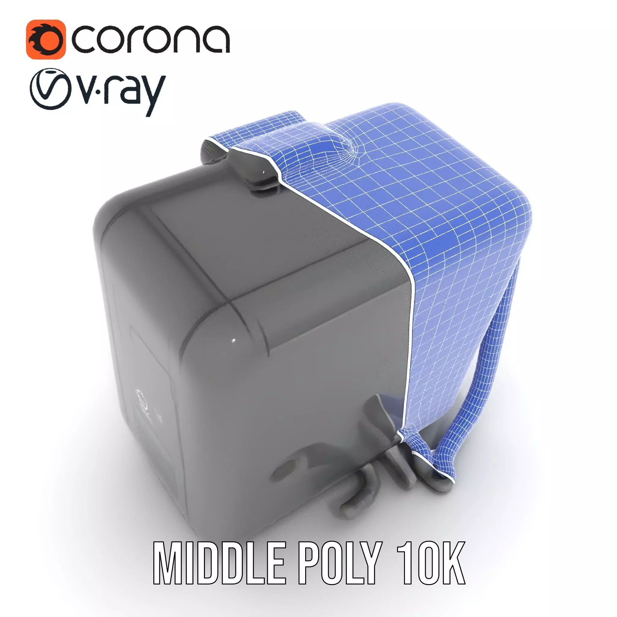 Retro Digital Device model pack with futuristic display Low-poly 3D model_22