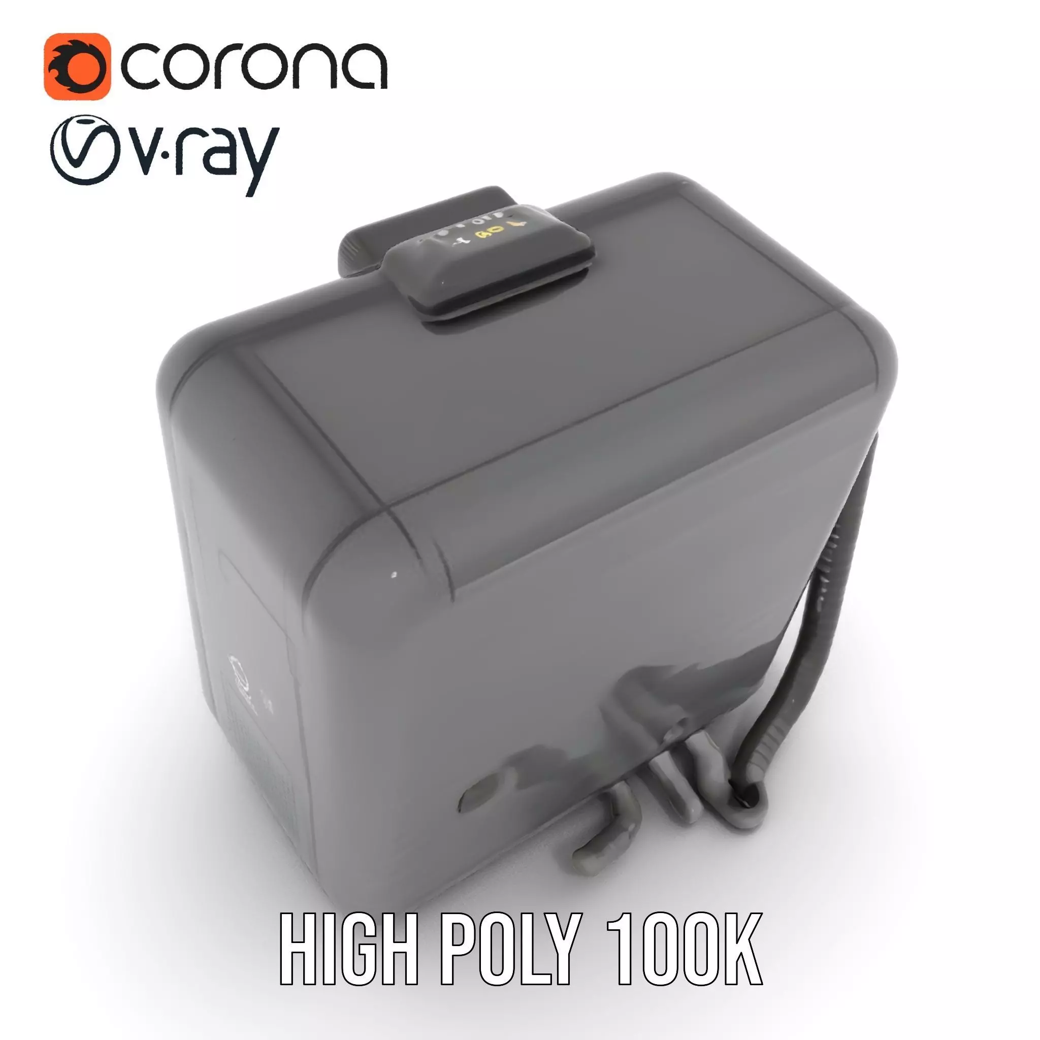 Retro Digital Device model pack with futuristic display Low-poly 3D model_19