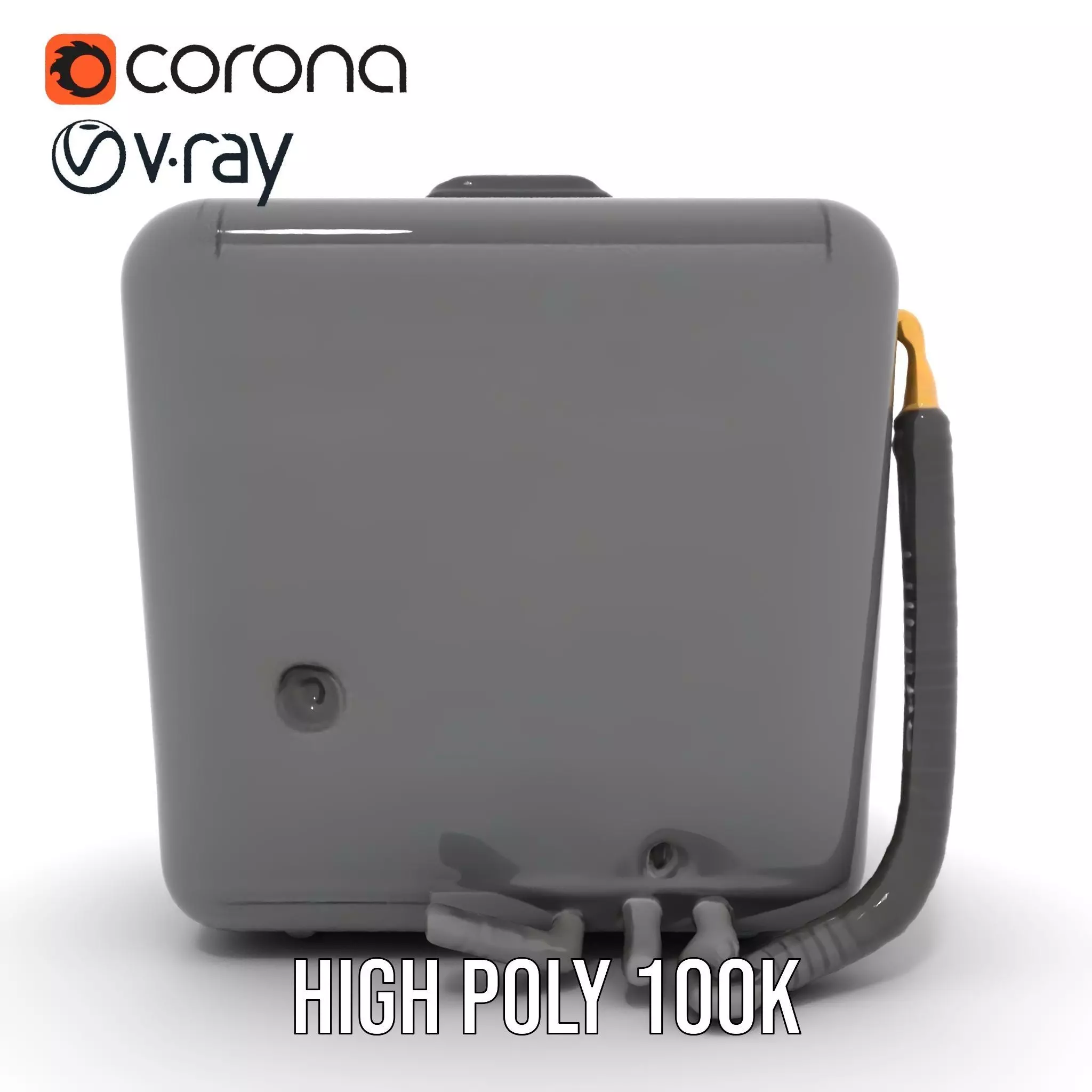 Retro Digital Device model pack with futuristic display Low-poly 3D model_27