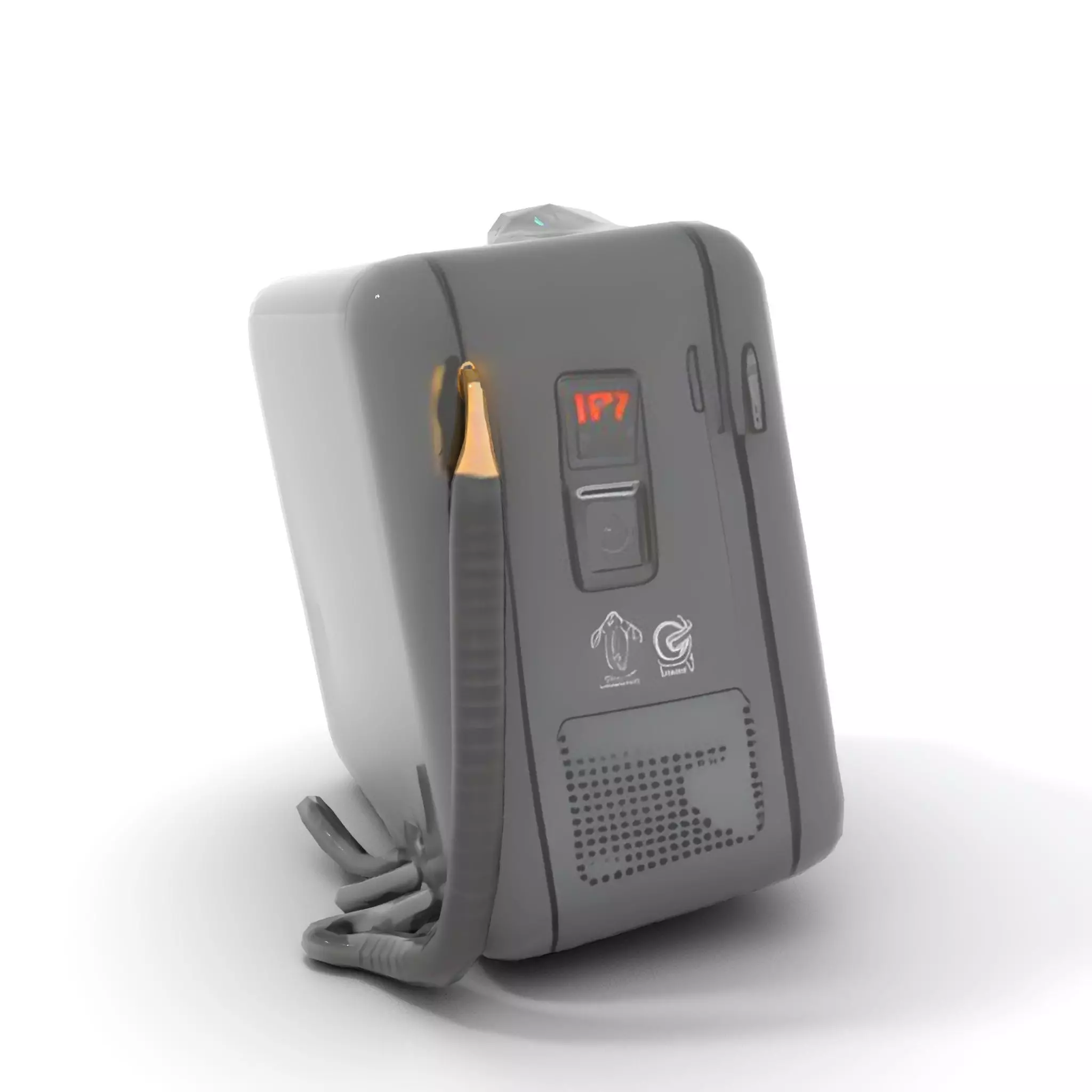 Retro Digital Device model pack with futuristic display Low-poly 3D model_15