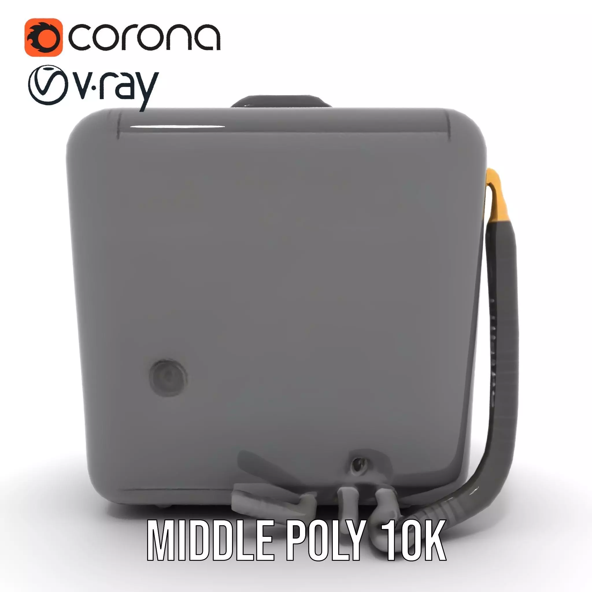 Retro Digital Device model pack with futuristic display Low-poly 3D model_14