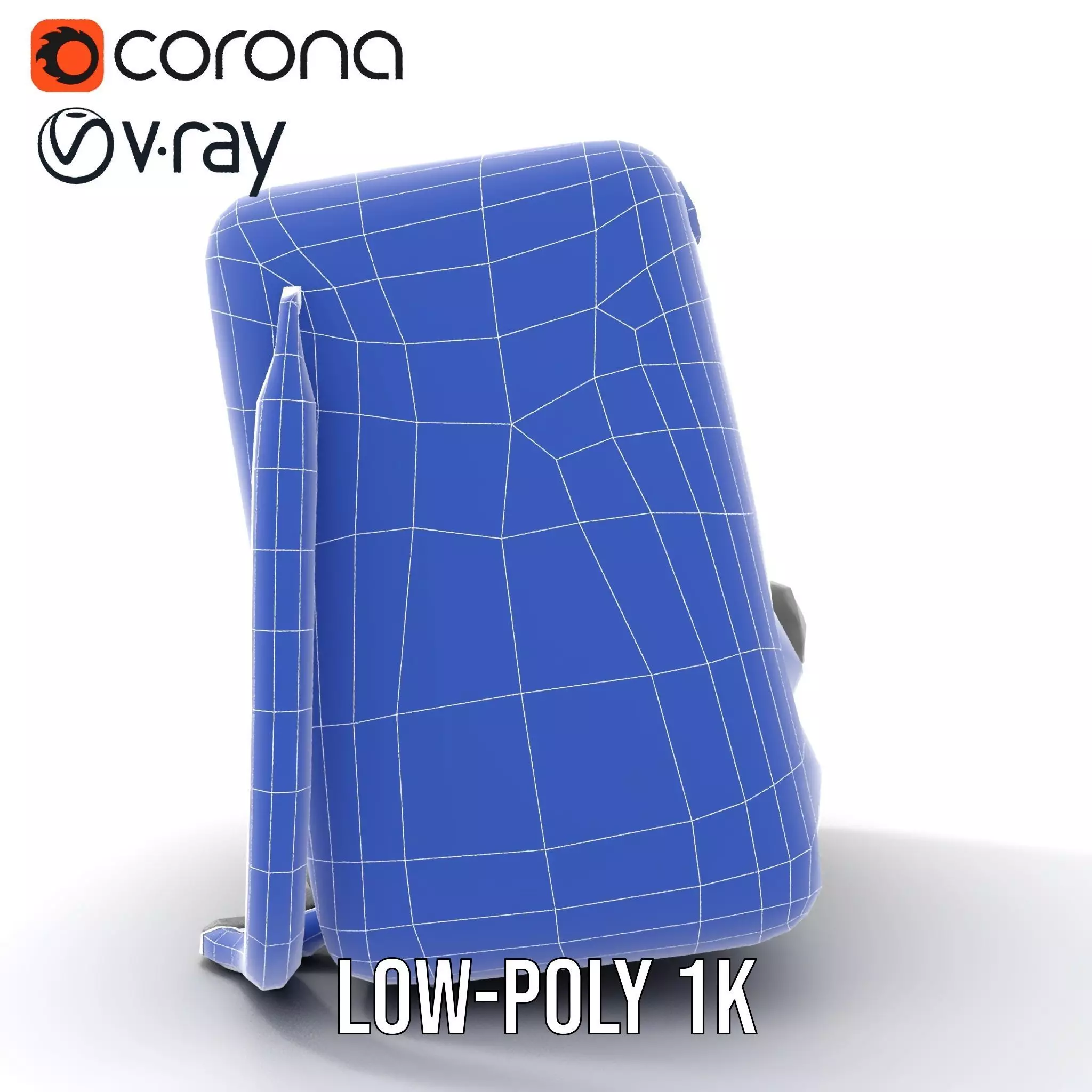 Retro Digital Device model pack with futuristic display Low-poly 3D model_32