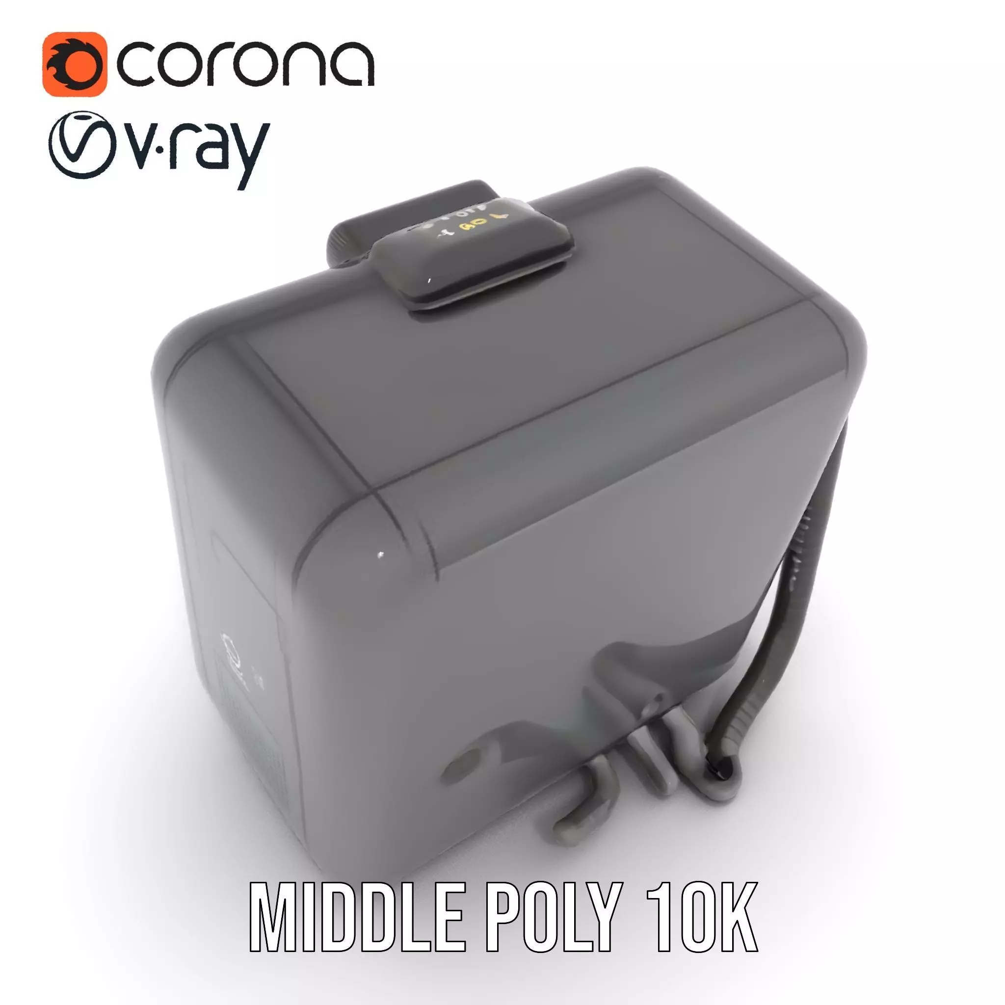 Retro Digital Device model pack with futuristic display Low-poly 3D model_12