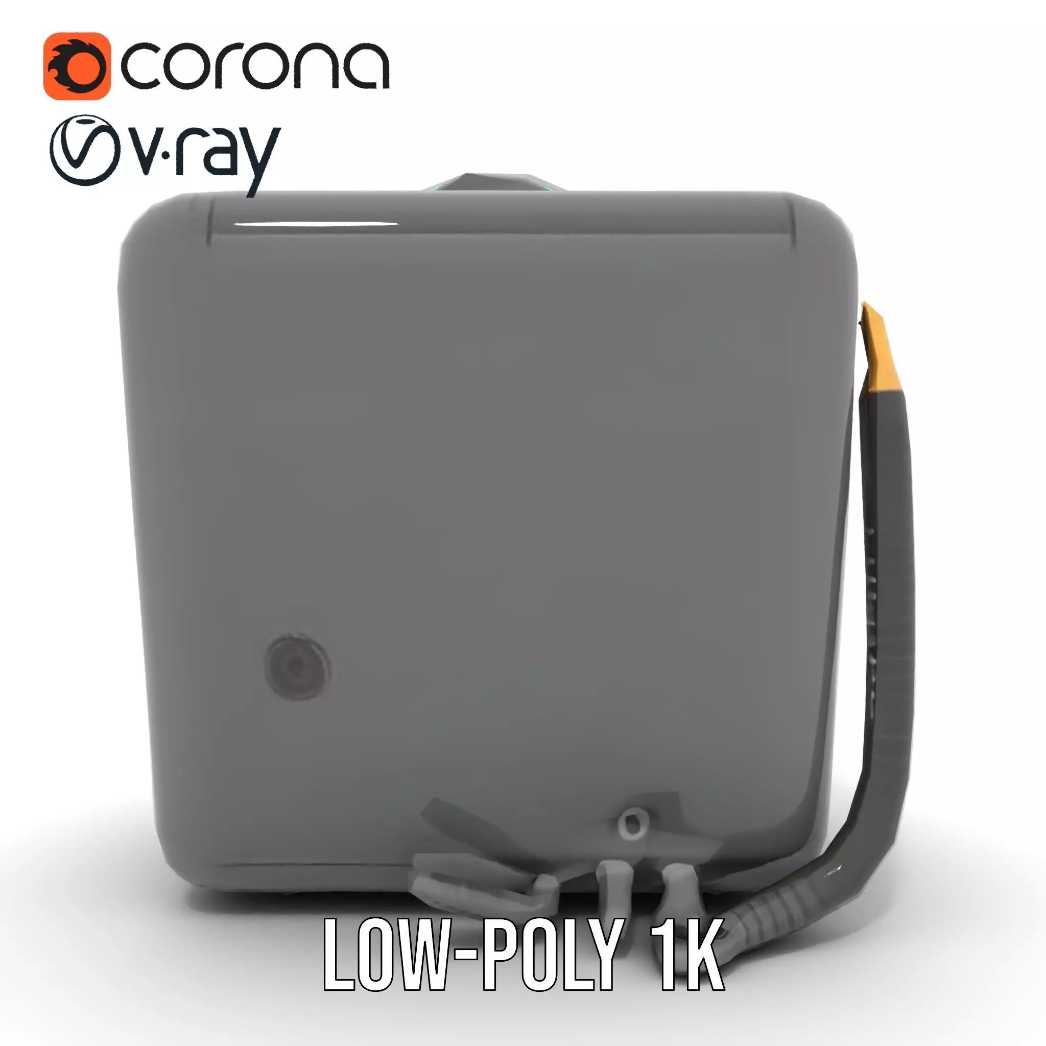 Retro Digital Device model pack with futuristic display Low-poly 3D model_18