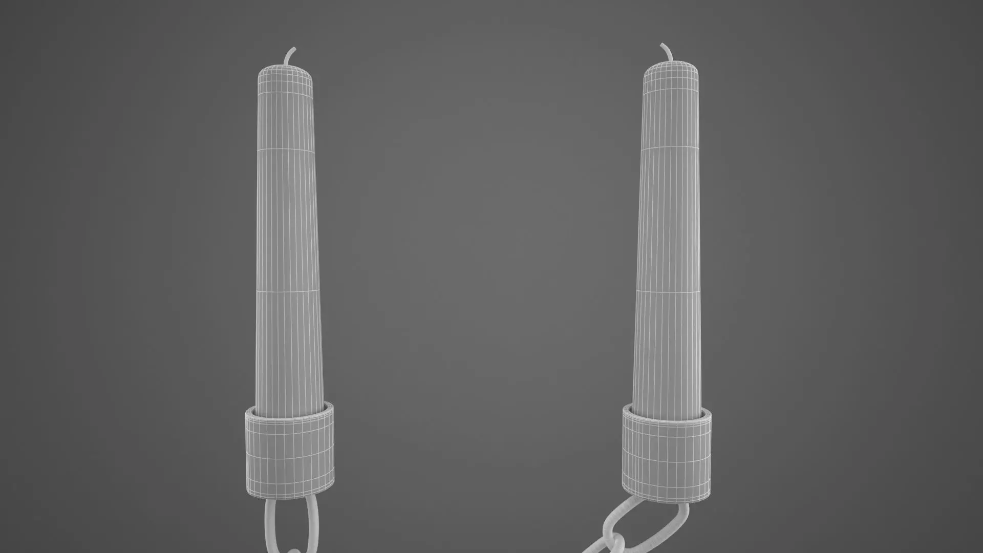 Chain K Candleholder Clear Glass Color 3D model_6