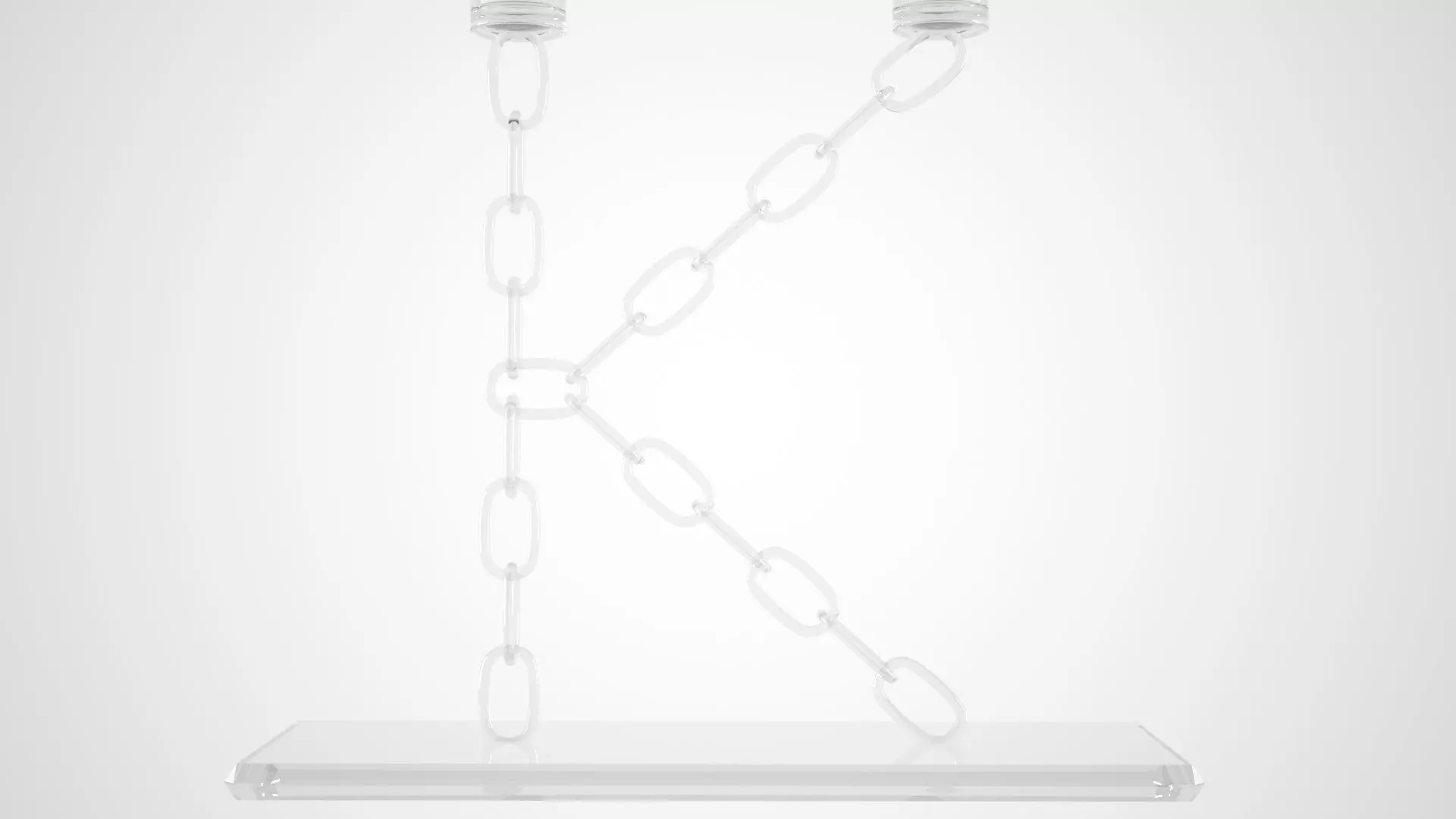 Chain K Candleholder Clear Glass Color 3D model_4