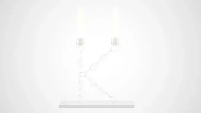 Chain K Candleholder Clear Glass Color