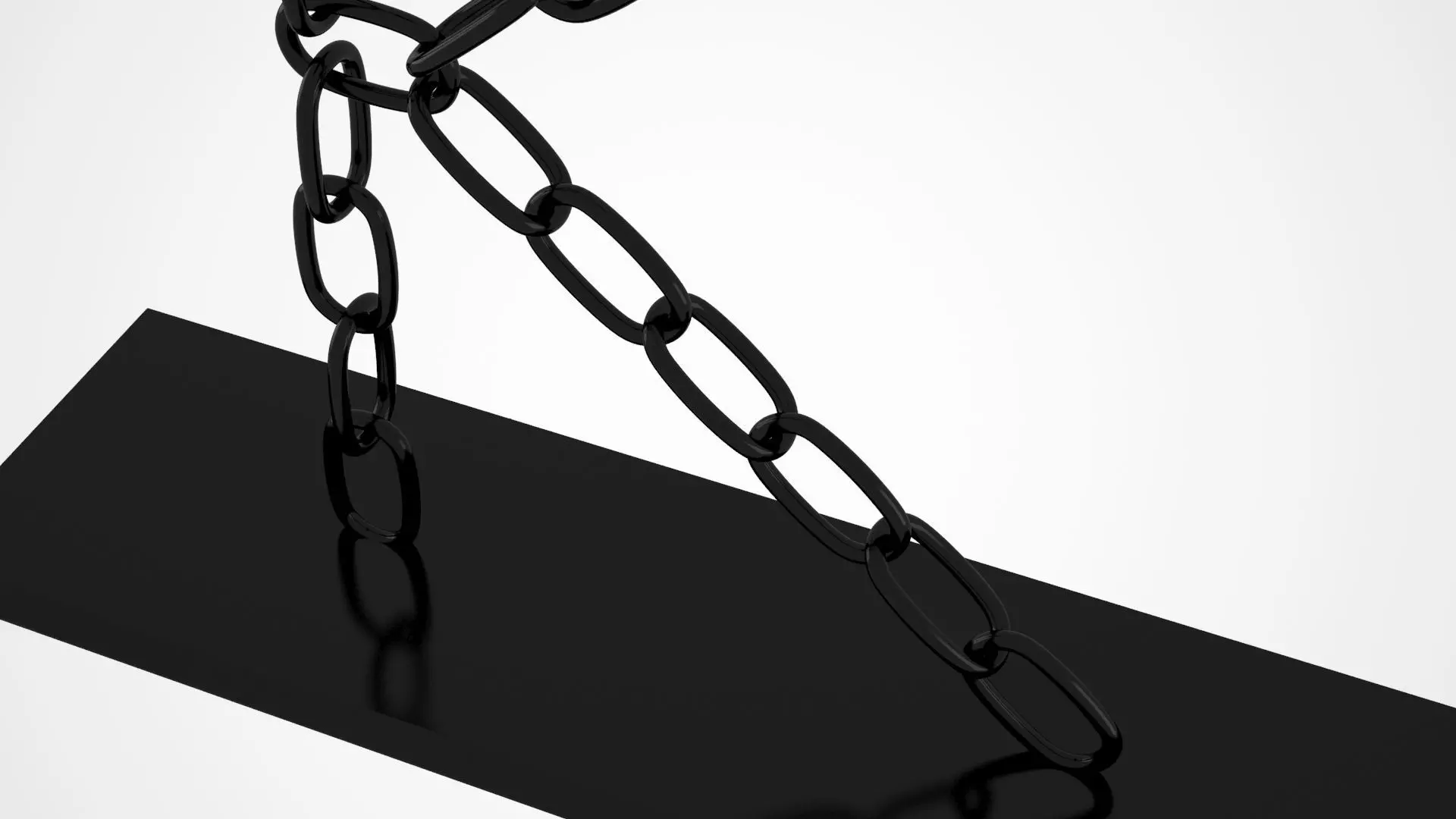 Chain K Candleholder Black Iron Color 3D model_2