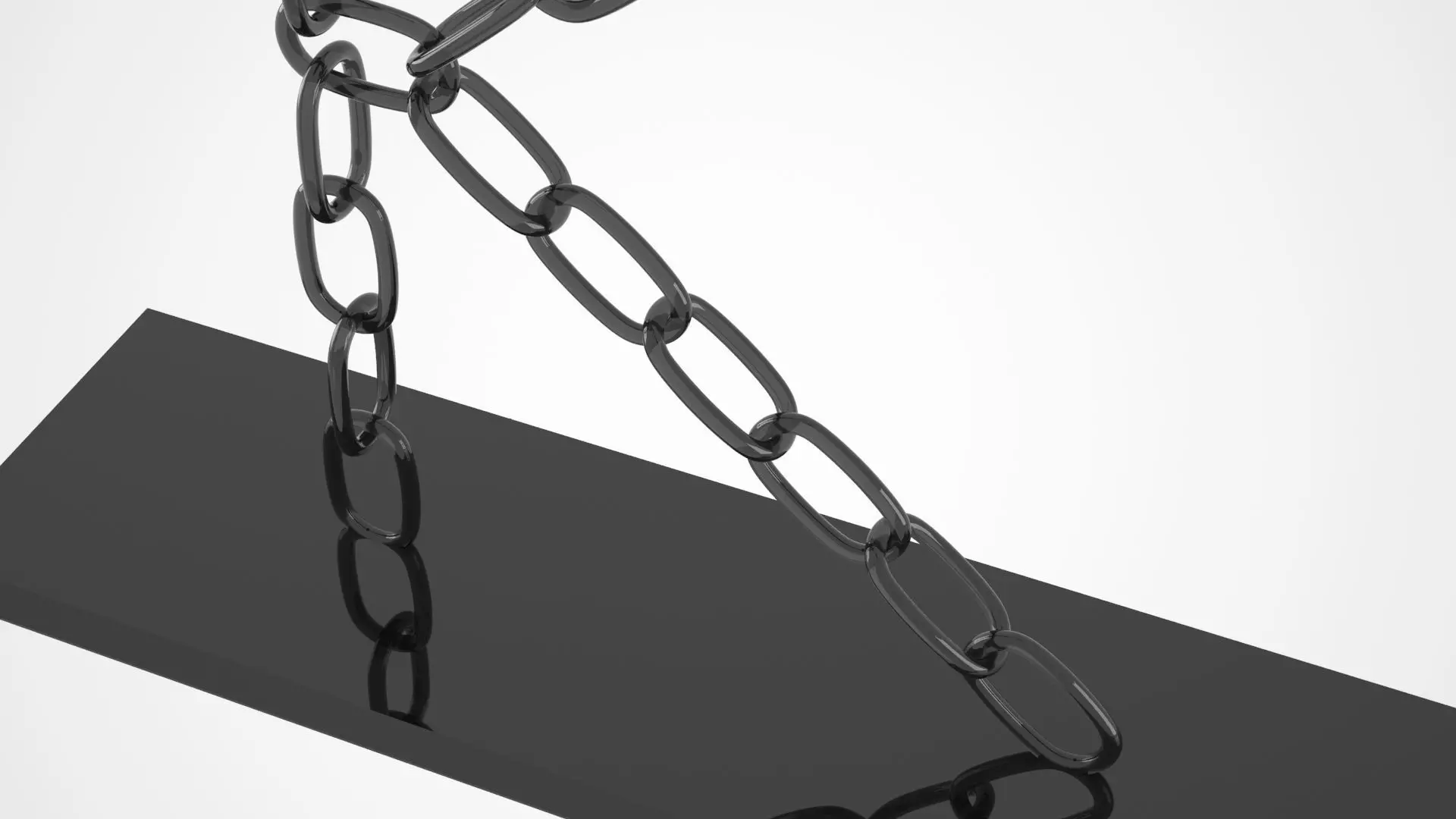 Chain K Candleholder Black Glass Color 3D model_2