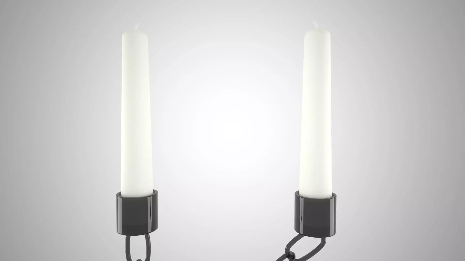 Chain K Candleholder Black Glass Color 3D model_3