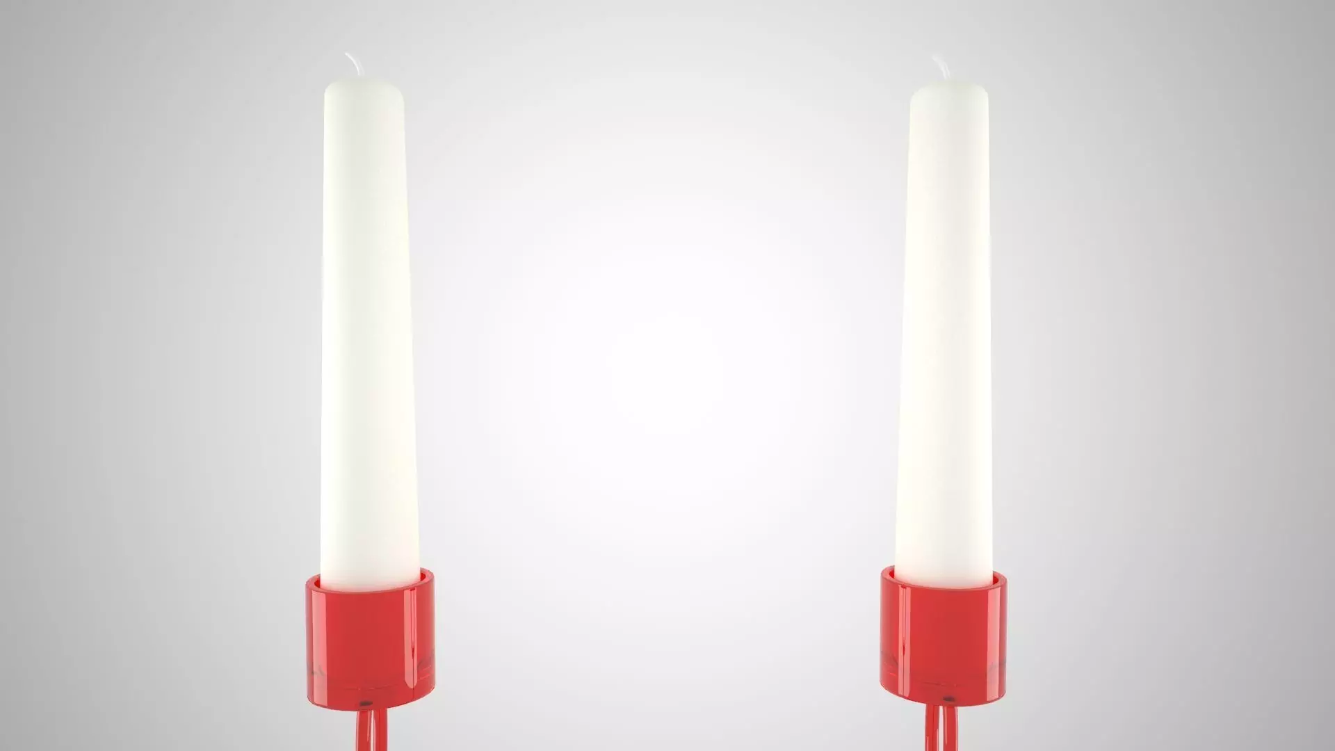 Chain H Candleholder Red Glass Color 3D model_3