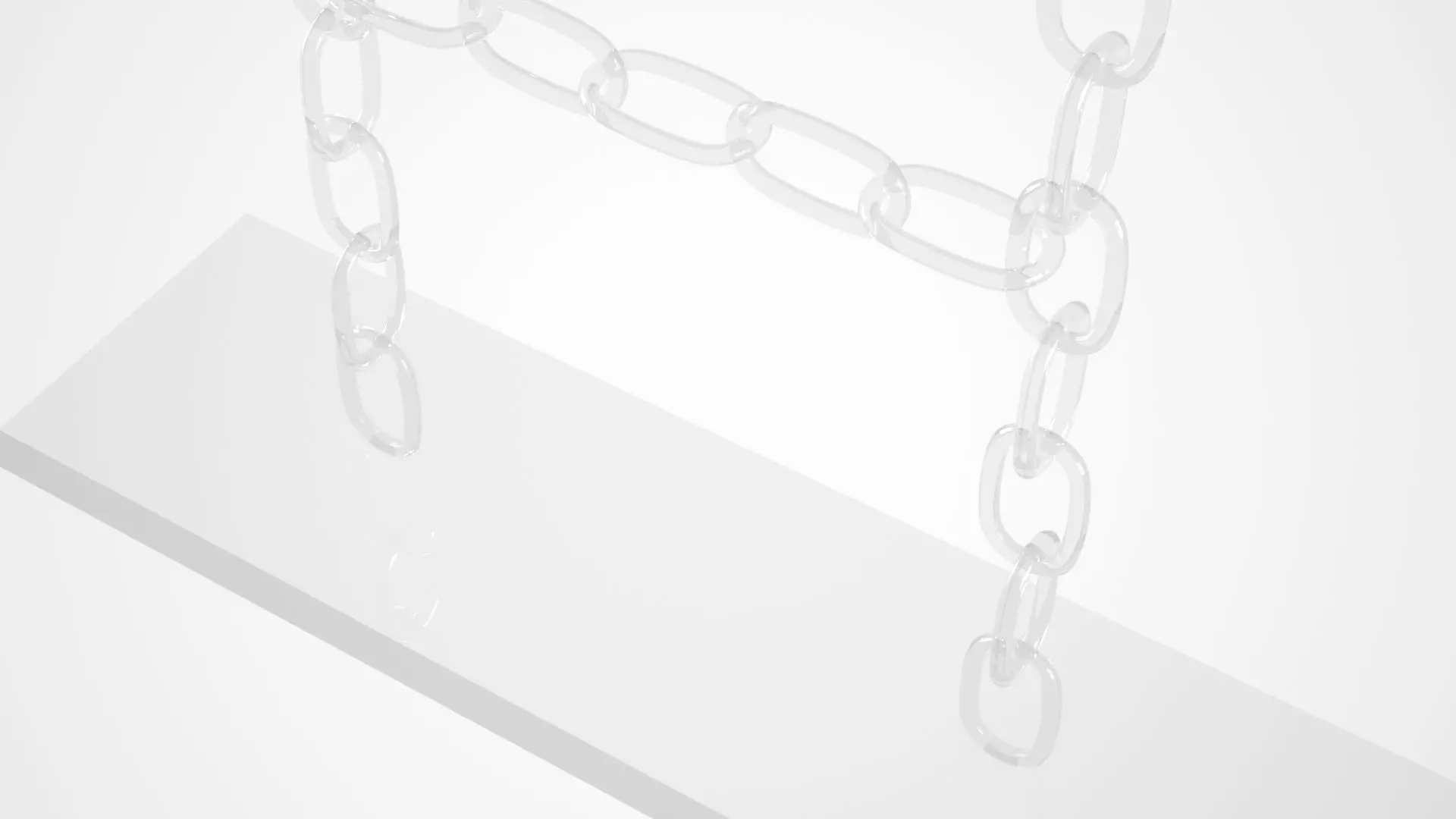 Chain H Candleholder Clear Glass Color 3D model_2