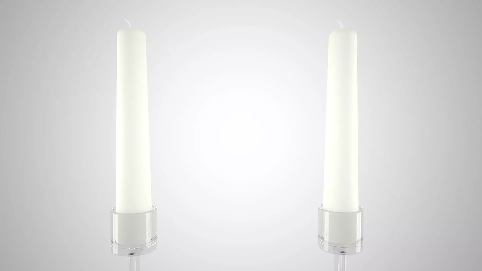 Chain H Candleholder Clear Glass Color 3D model_3