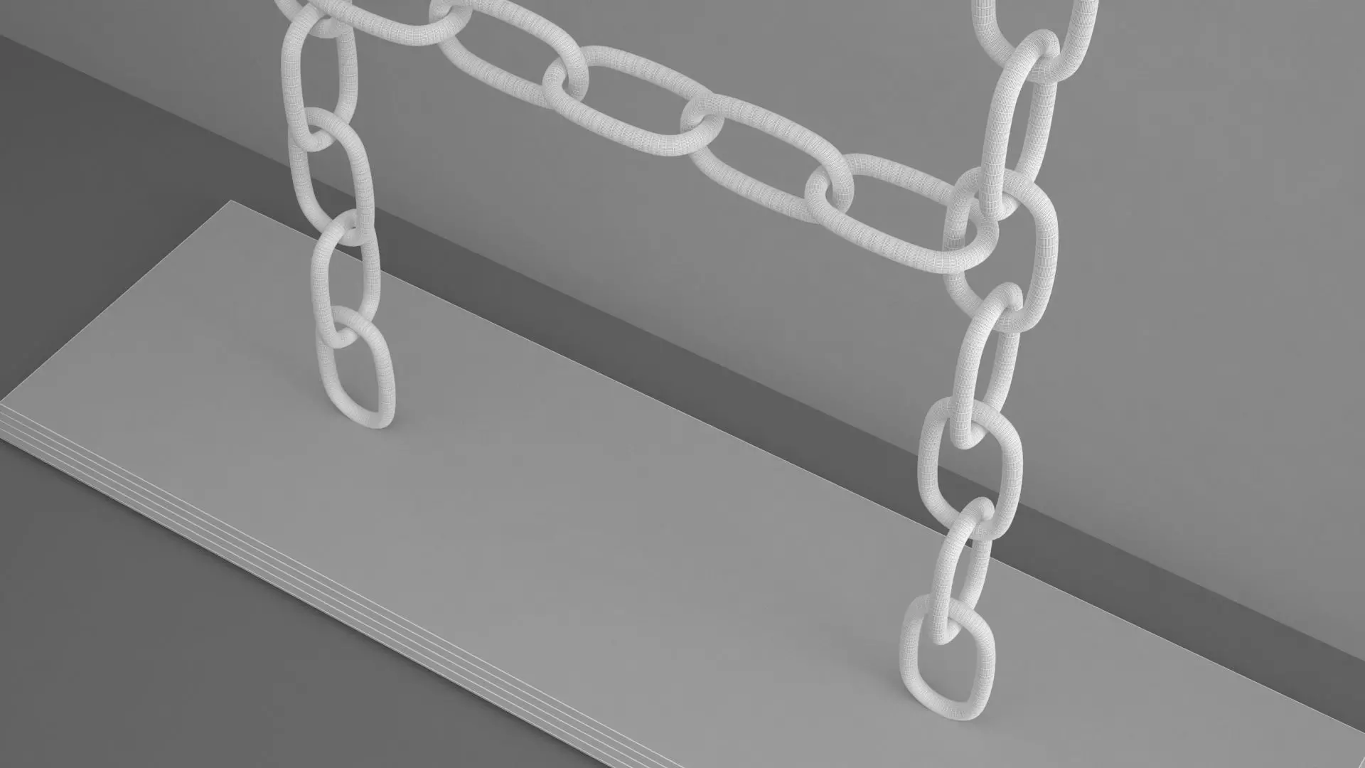 Chain H Candleholder Black Glass Color 3D model_5