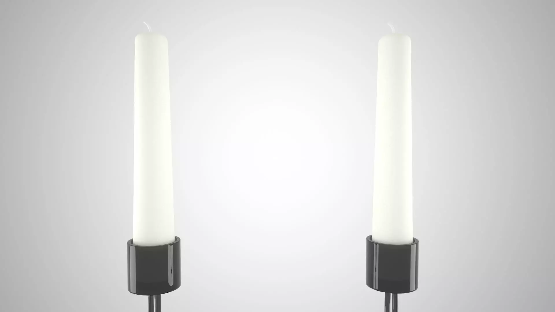 Chain H Candleholder Black Glass Color 3D model_3