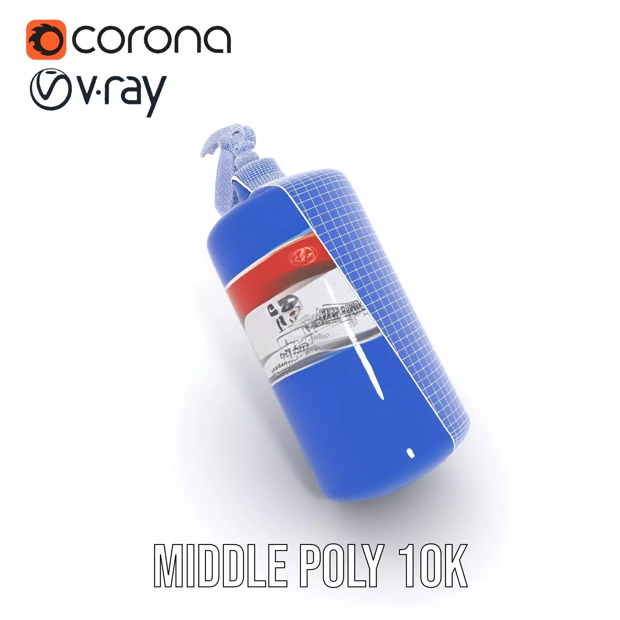 Fire Extinguisher Blue Model Pack for Interactive Visuals Low-poly 3D model_13