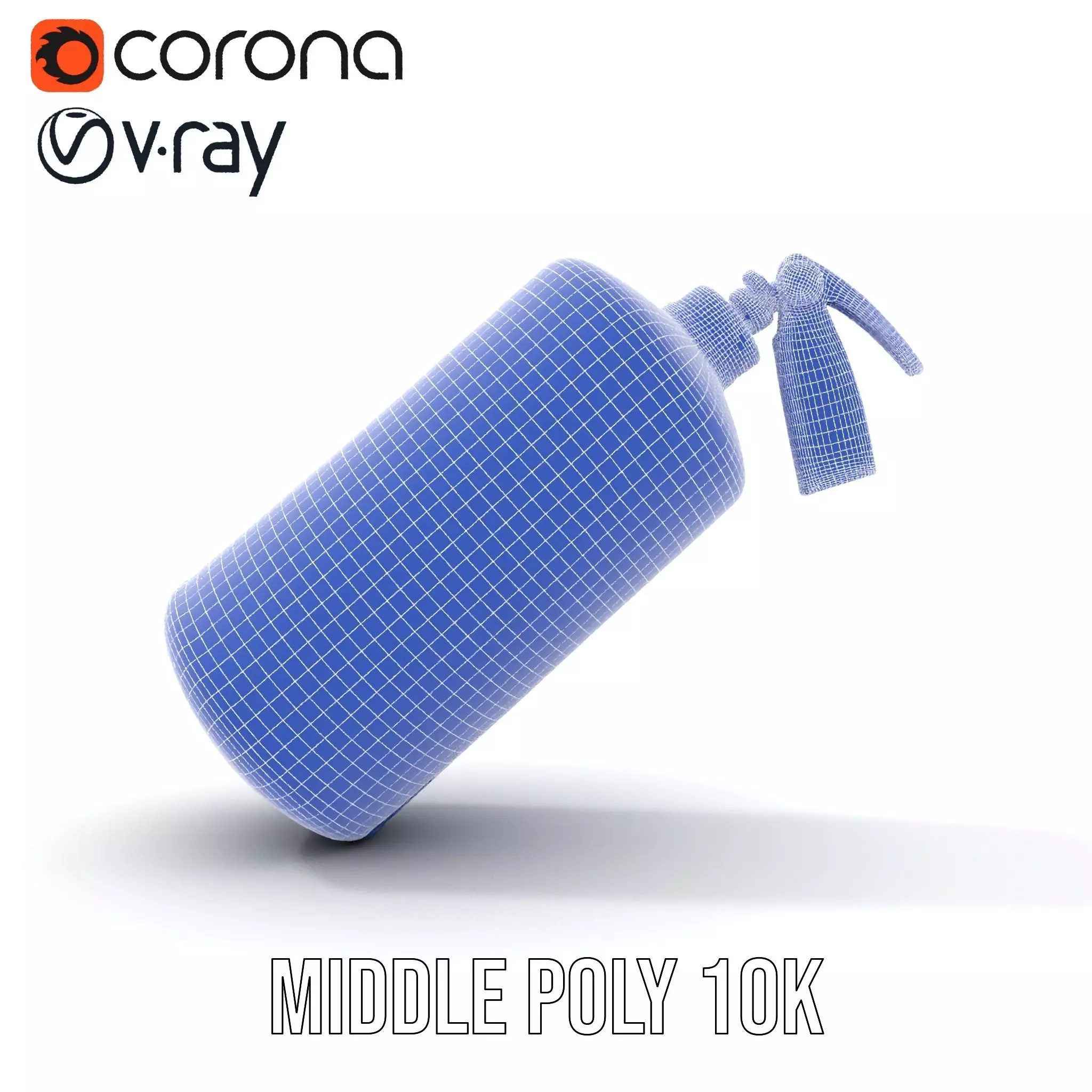 Fire Extinguisher Blue Model Pack for Interactive Visuals Low-poly 3D model_18