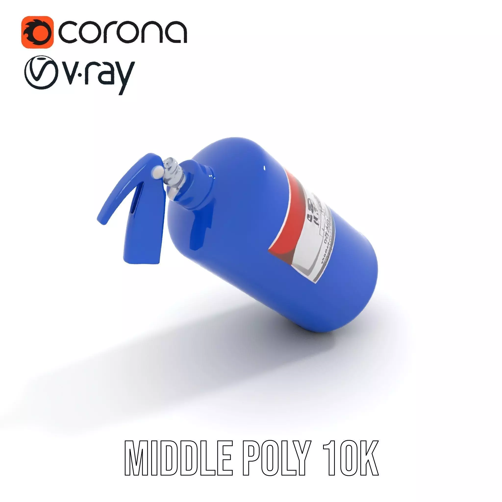 Fire Extinguisher Blue Model Pack for Interactive Visuals Low-poly 3D model_6