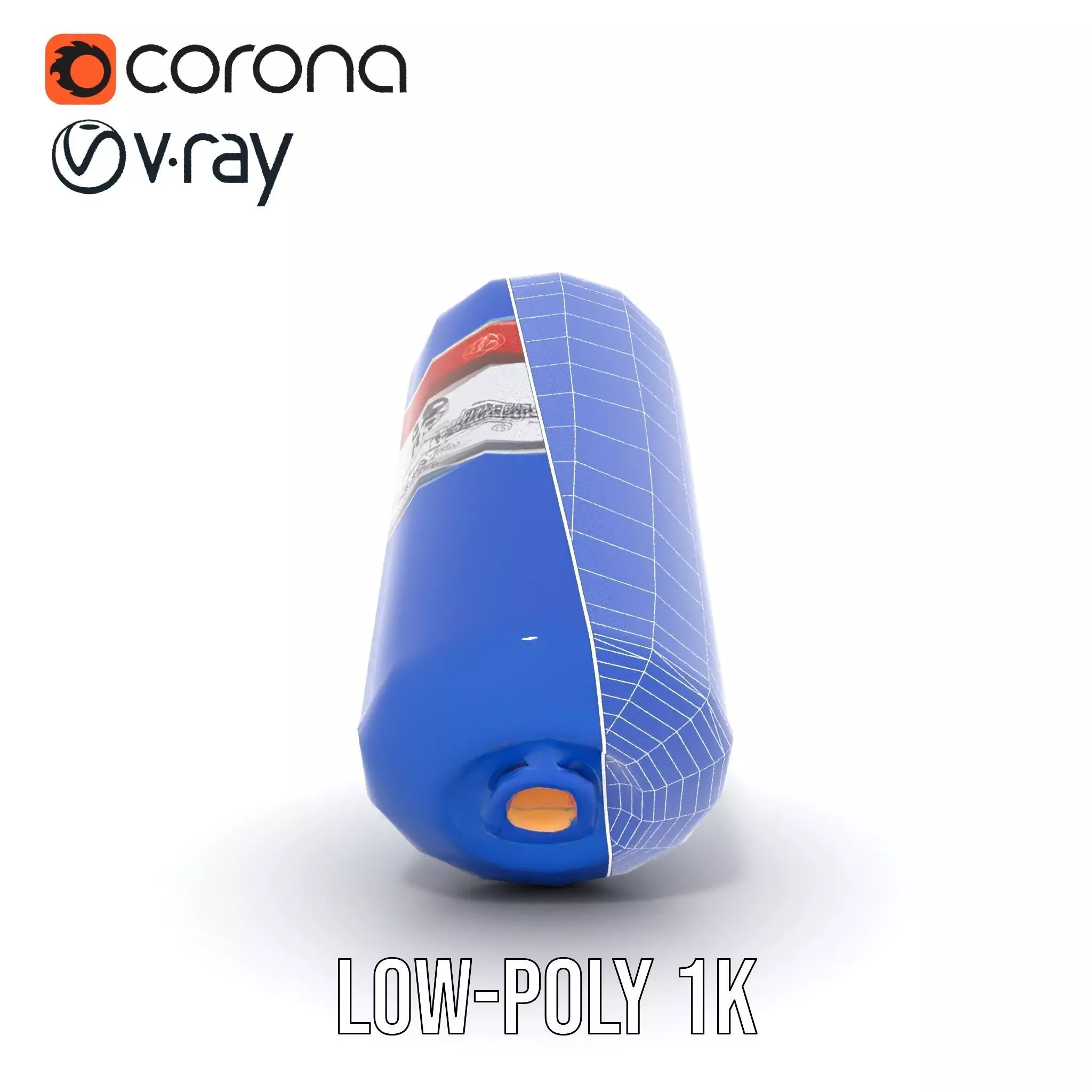 Fire Extinguisher Blue Model Pack for Interactive Visuals Low-poly 3D model_31