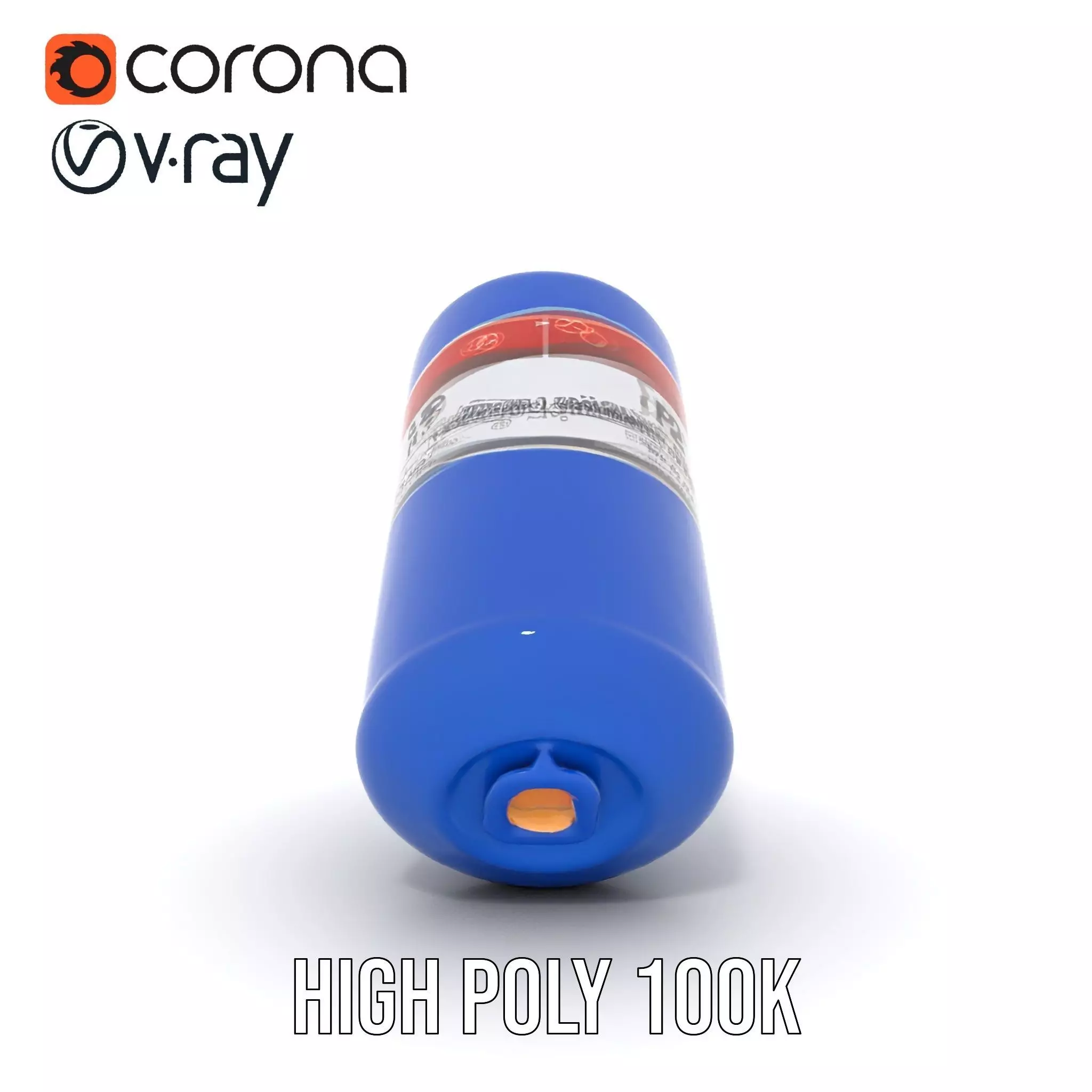 Fire Extinguisher Blue Model Pack for Interactive Visuals Low-poly 3D model_23