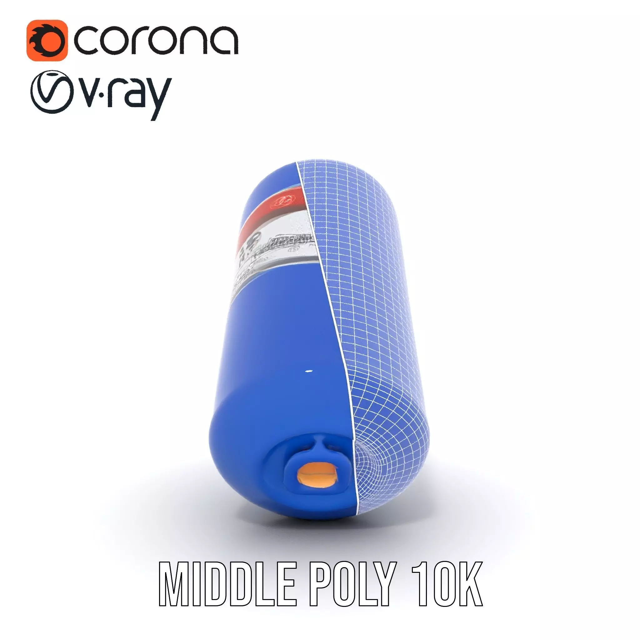 Fire Extinguisher Blue Model Pack for Interactive Visuals Low-poly 3D model_15