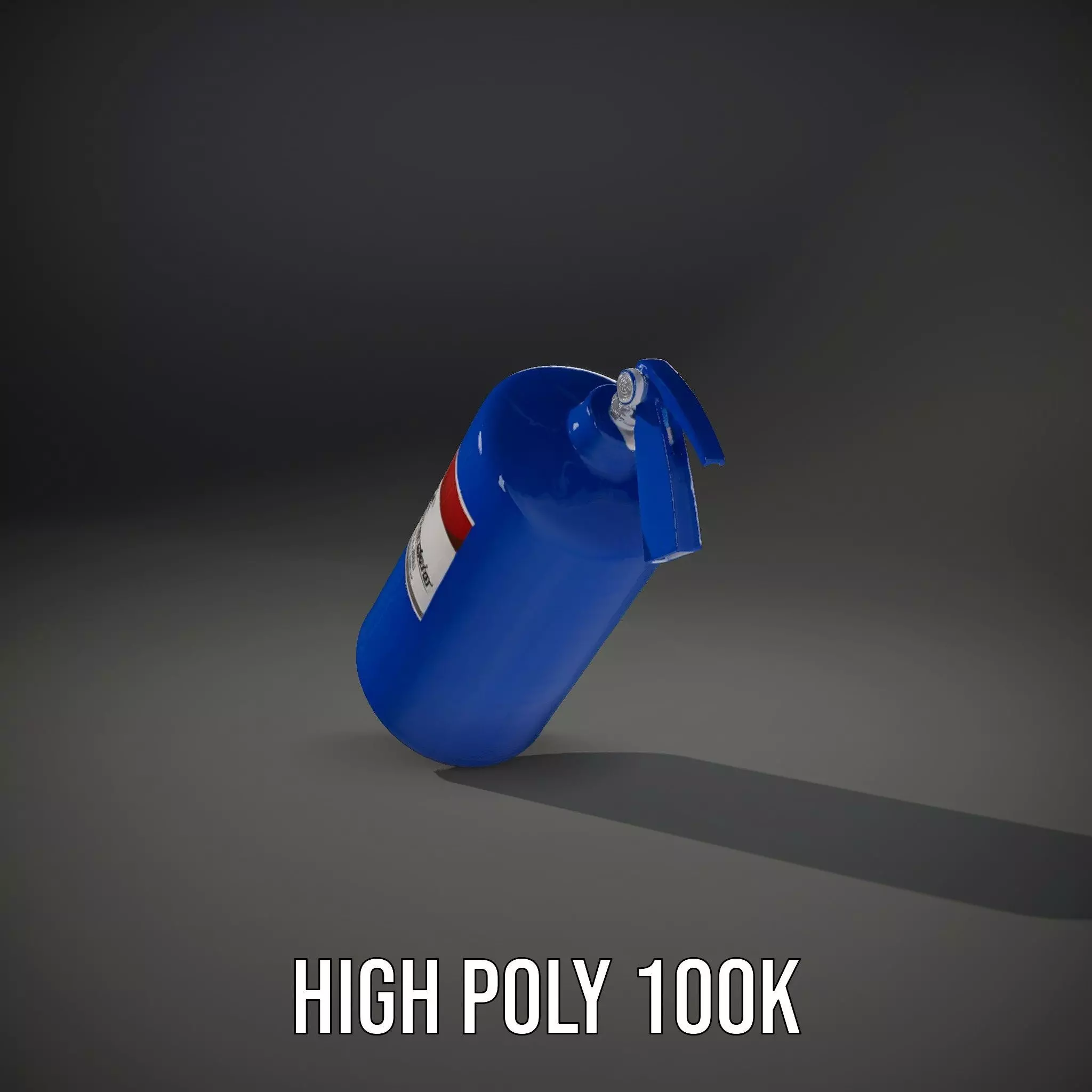 Fire Extinguisher Blue Model Pack for Interactive Visuals Low-poly 3D model_12