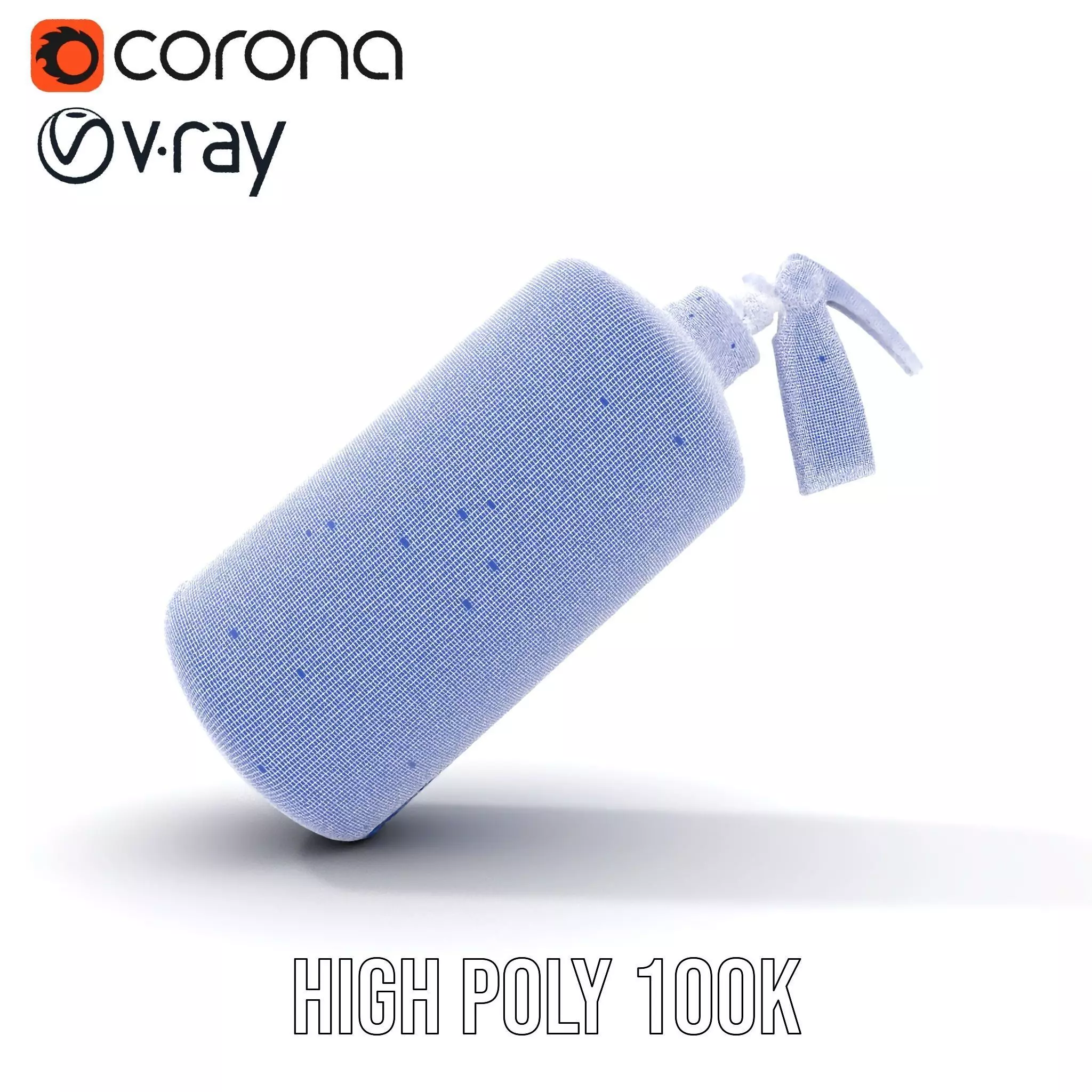 Fire Extinguisher Blue Model Pack for Interactive Visuals Low-poly 3D model_26