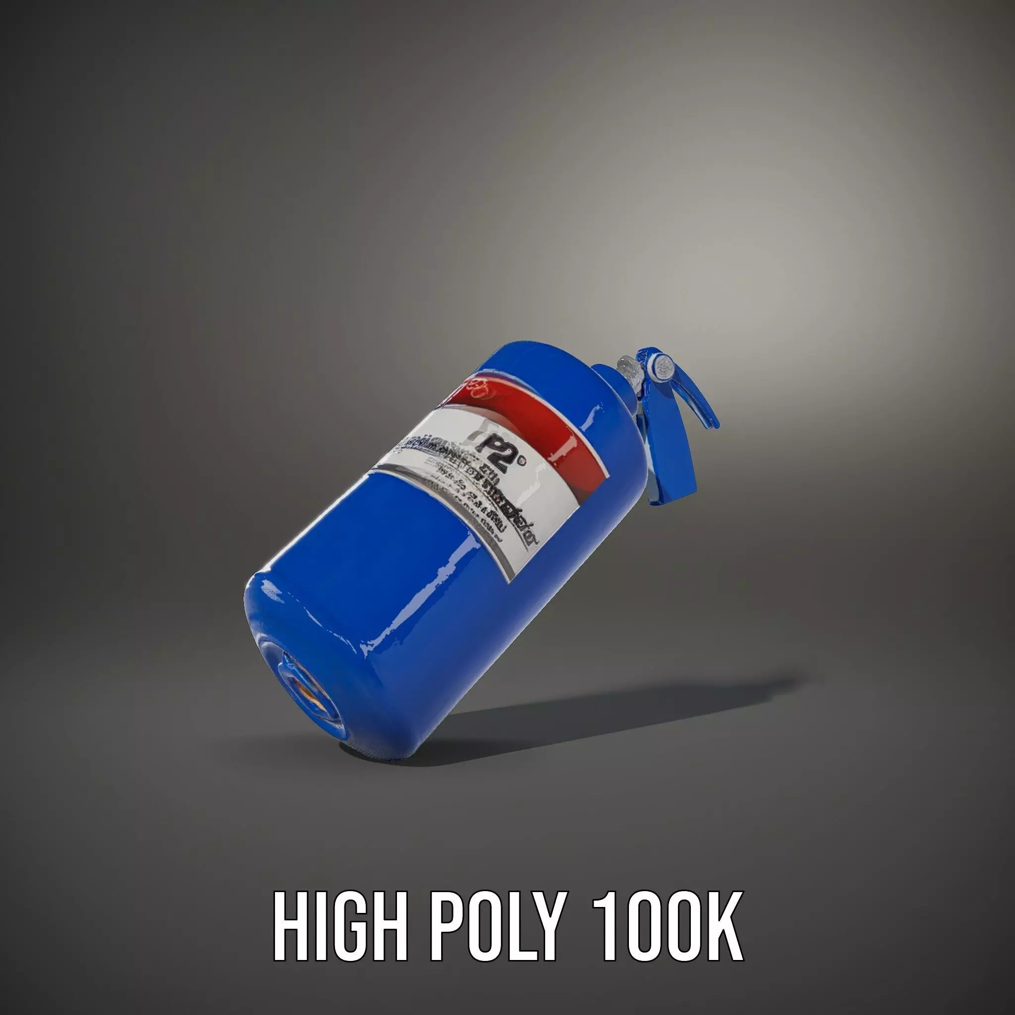Fire Extinguisher Blue Model Pack for Interactive Visuals Low-poly 3D model_9