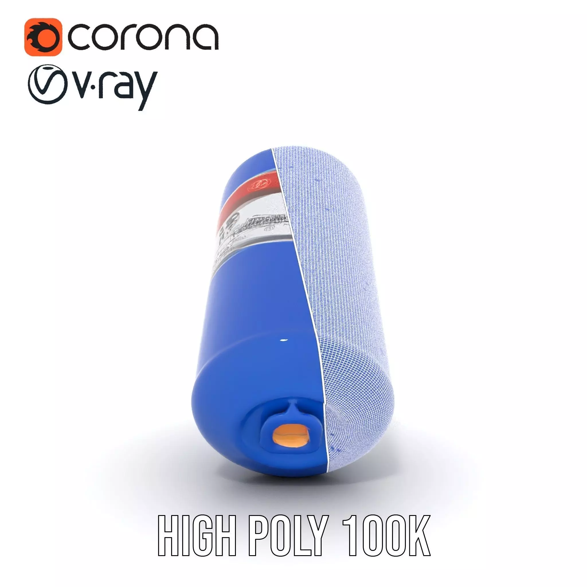 Fire Extinguisher Blue Model Pack for Interactive Visuals Low-poly 3D model_34