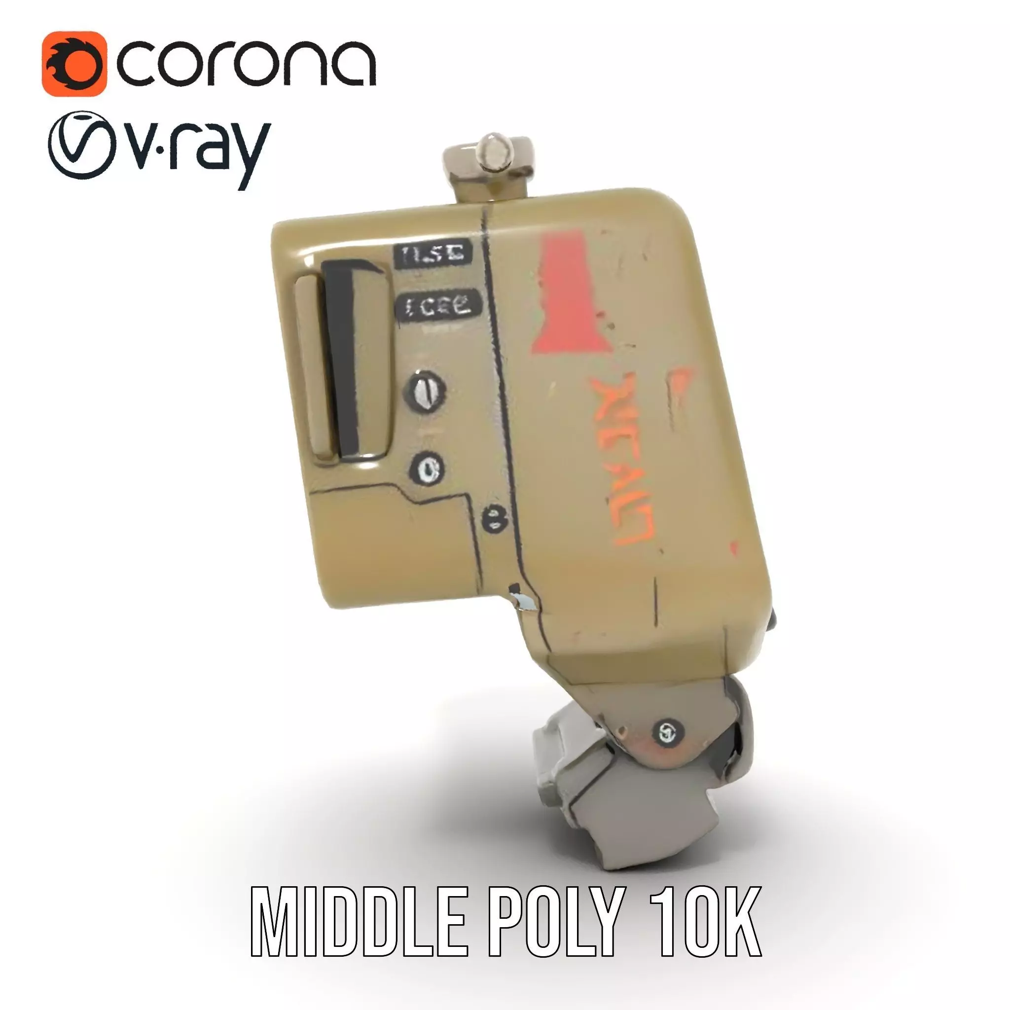 Rugged Control Panel Model Pack with Display and Buttons Low-poly 3D model_18