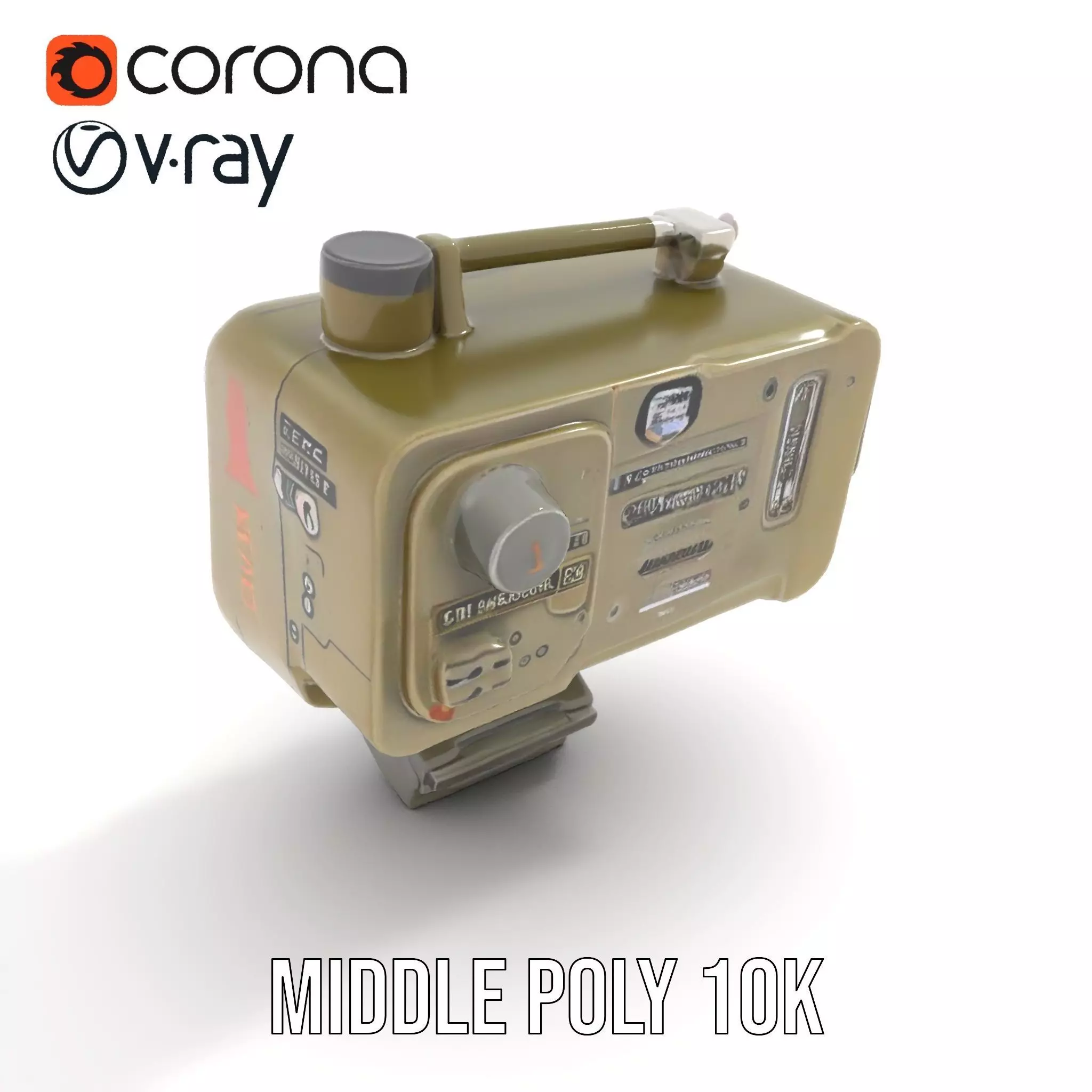 Rugged Control Panel Model Pack with Display and Buttons Low-poly 3D model_5