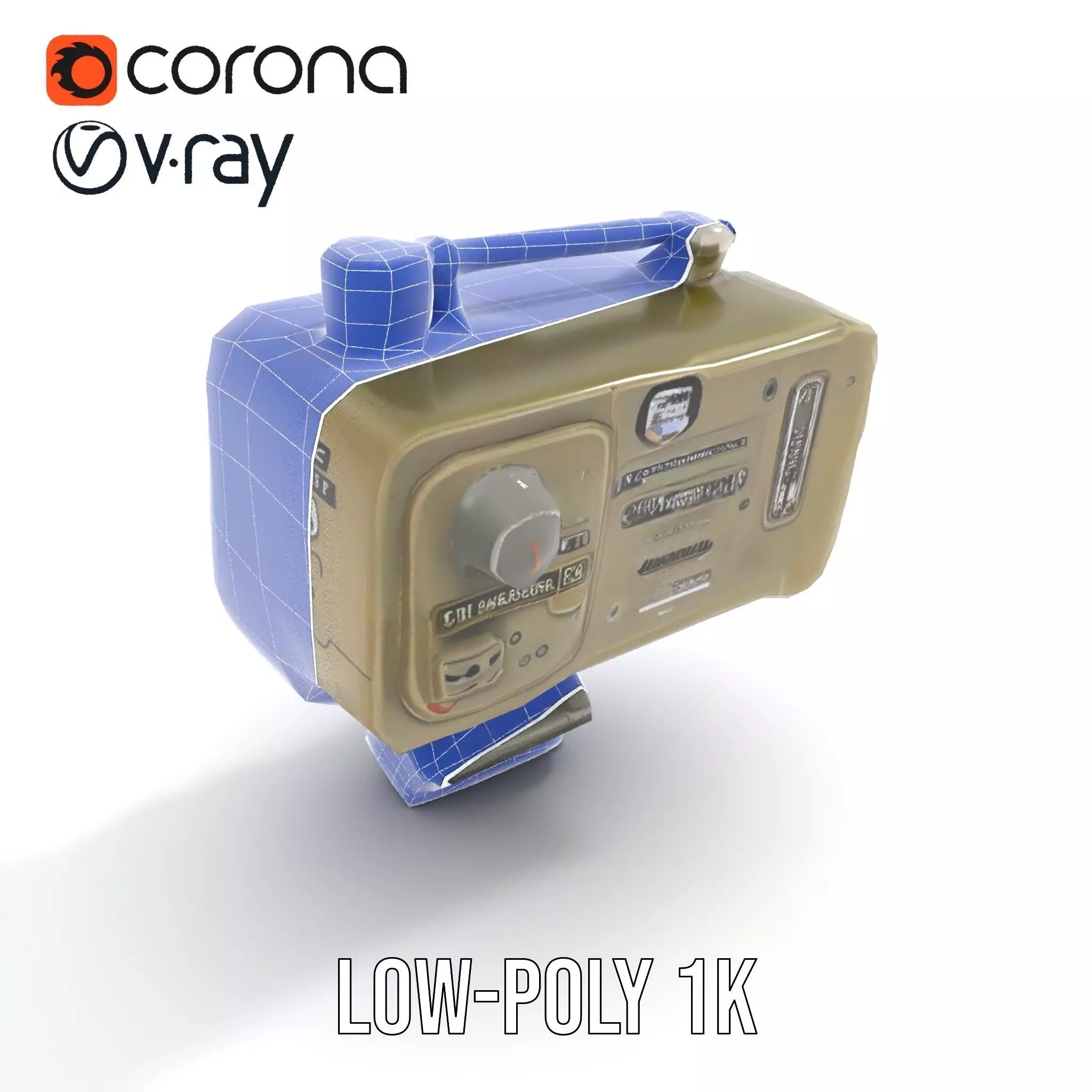 Rugged Control Panel Model Pack with Display and Buttons Low-poly 3D model_19