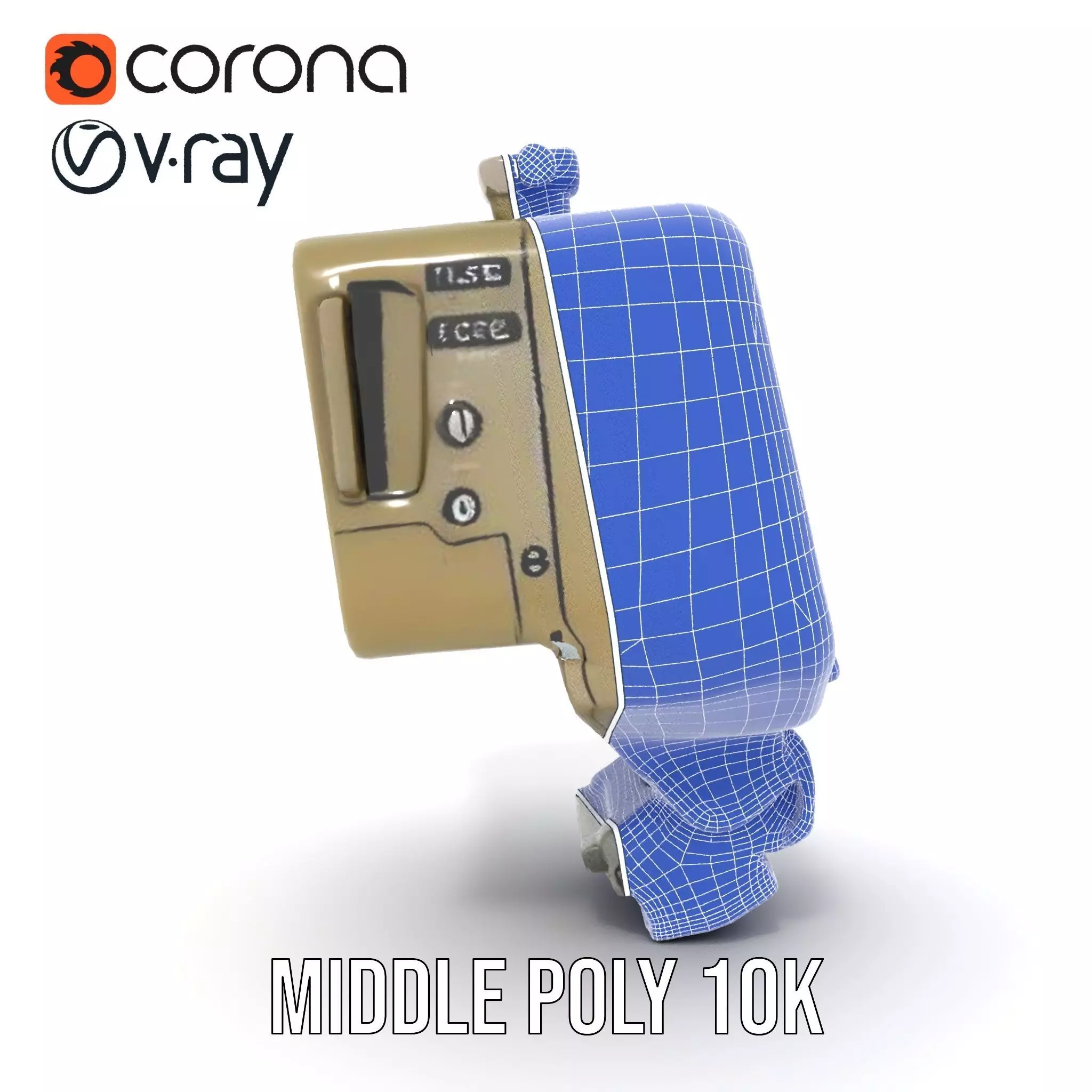 Rugged Control Panel Model Pack with Display and Buttons Low-poly 3D model_29