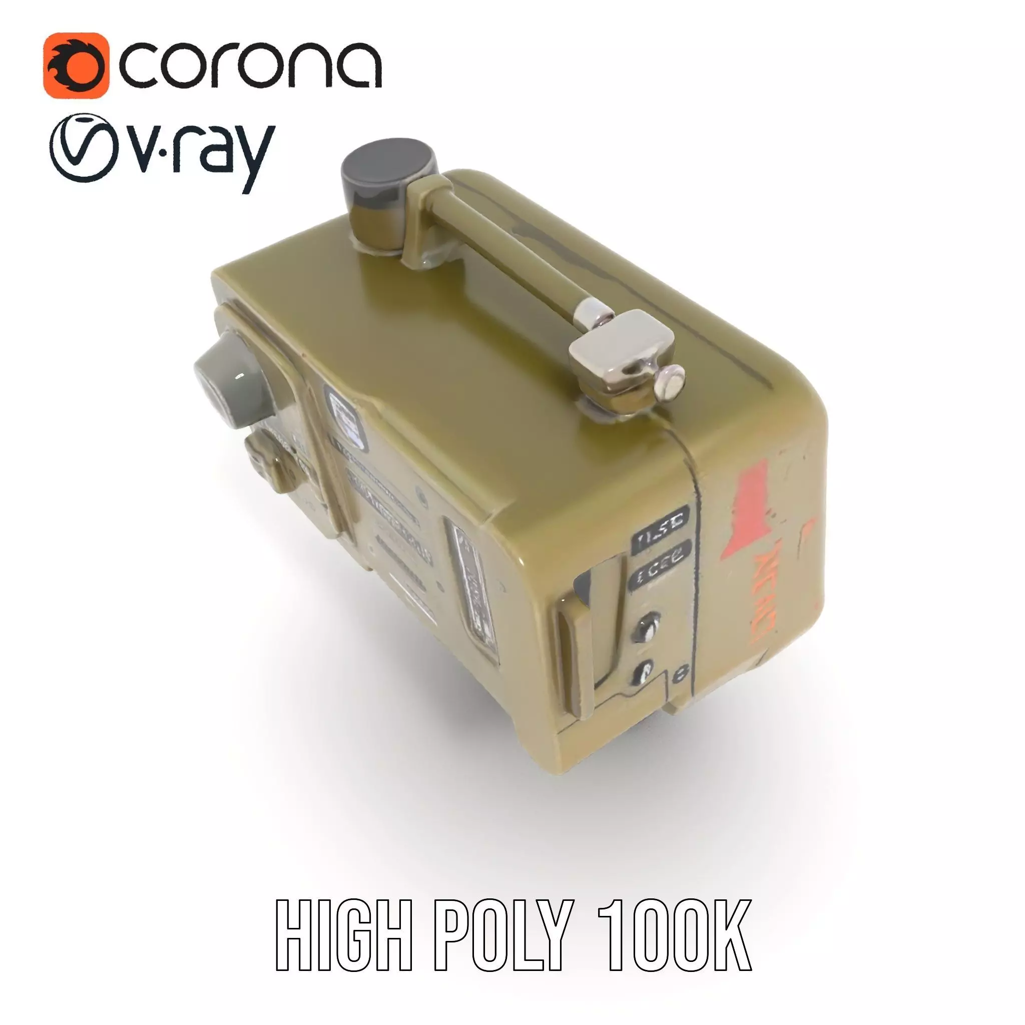 Rugged Control Panel Model Pack with Display and Buttons Low-poly 3D model_20