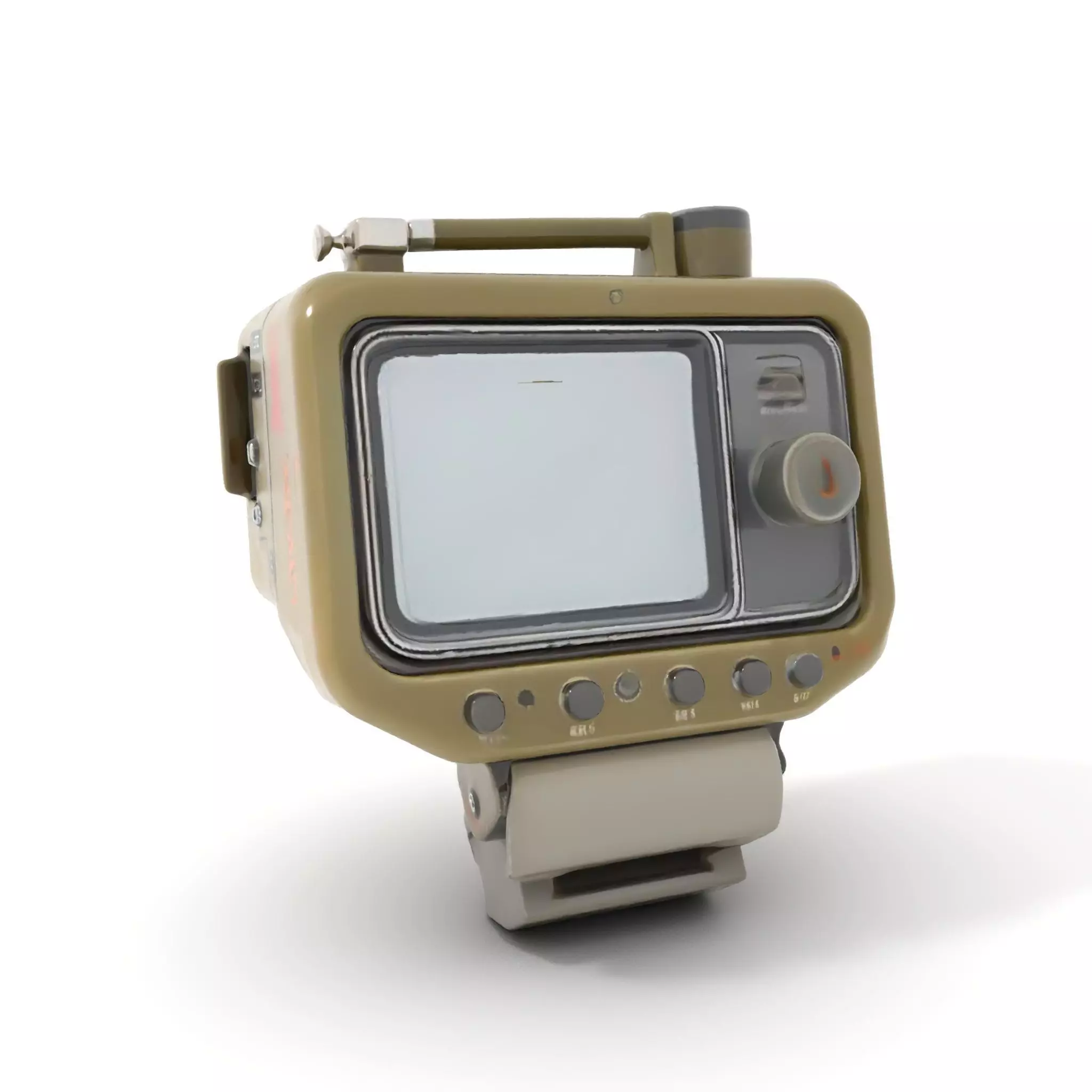 Rugged Control Panel Model Pack with Display and Buttons Low-poly 3D model_0