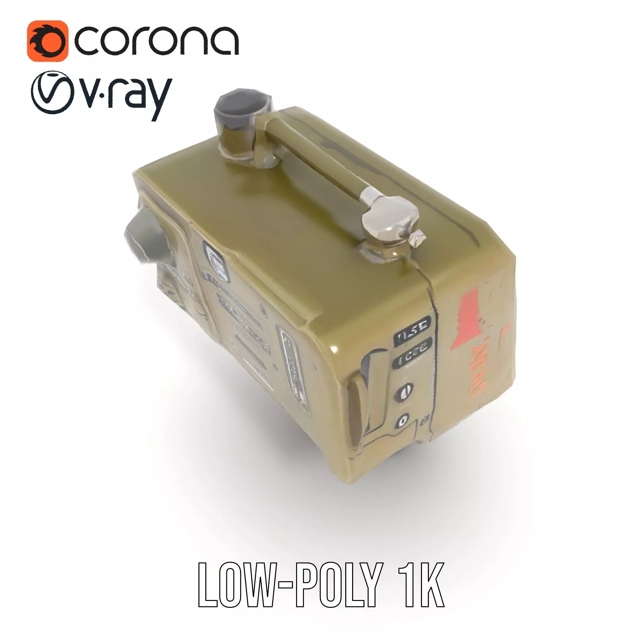 Rugged Control Panel Model Pack with Display and Buttons Low-poly 3D model_12