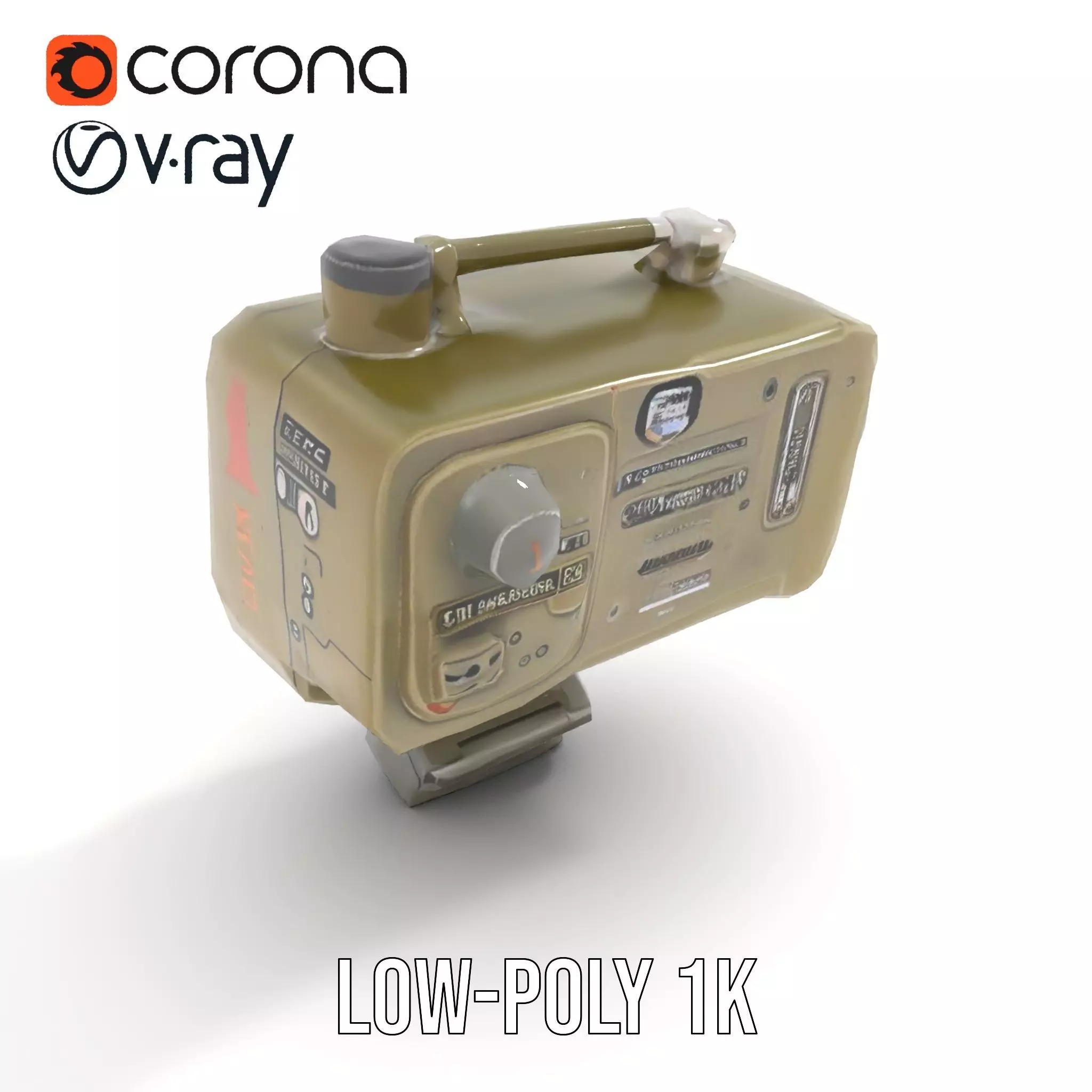 Rugged Control Panel Model Pack with Display and Buttons Low-poly 3D model_22