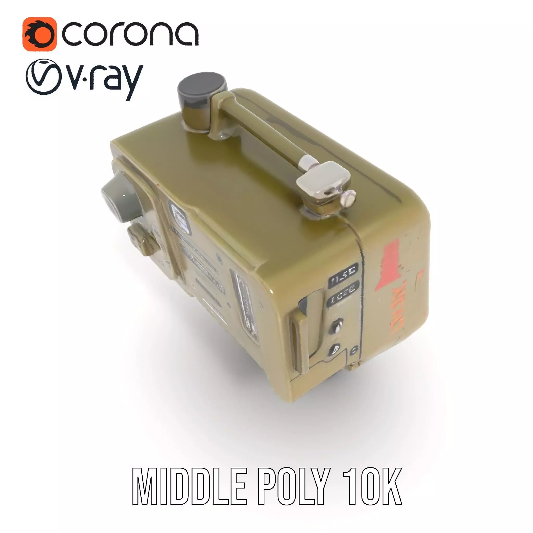 Rugged Control Panel Model Pack with Display and Buttons Low-poly 3D model_6