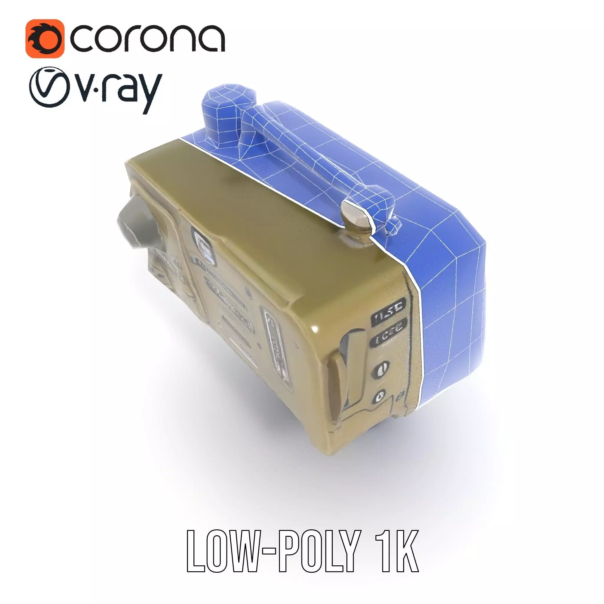 Rugged Control Panel Model Pack with Display and Buttons Low-poly 3D model_27