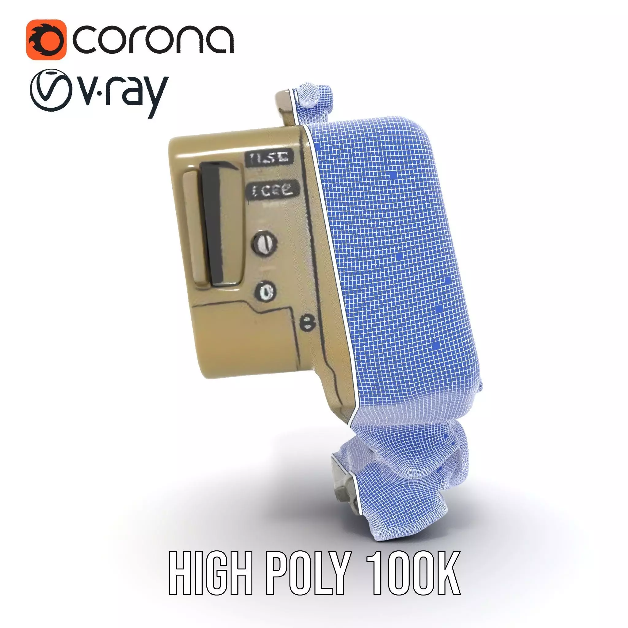 Rugged Control Panel Model Pack with Display and Buttons Low-poly 3D model_33