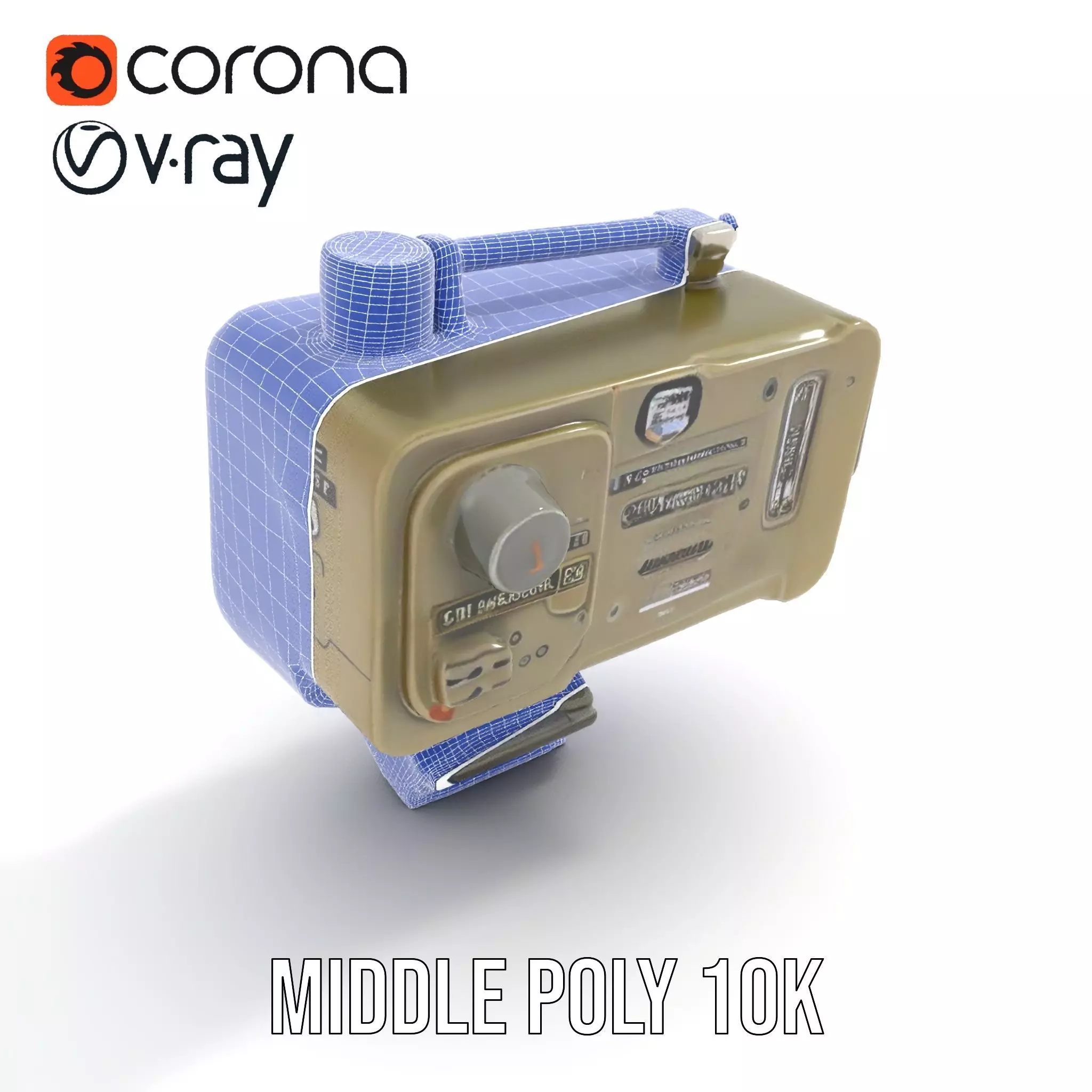 Rugged Control Panel Model Pack with Display and Buttons Low-poly 3D model_21