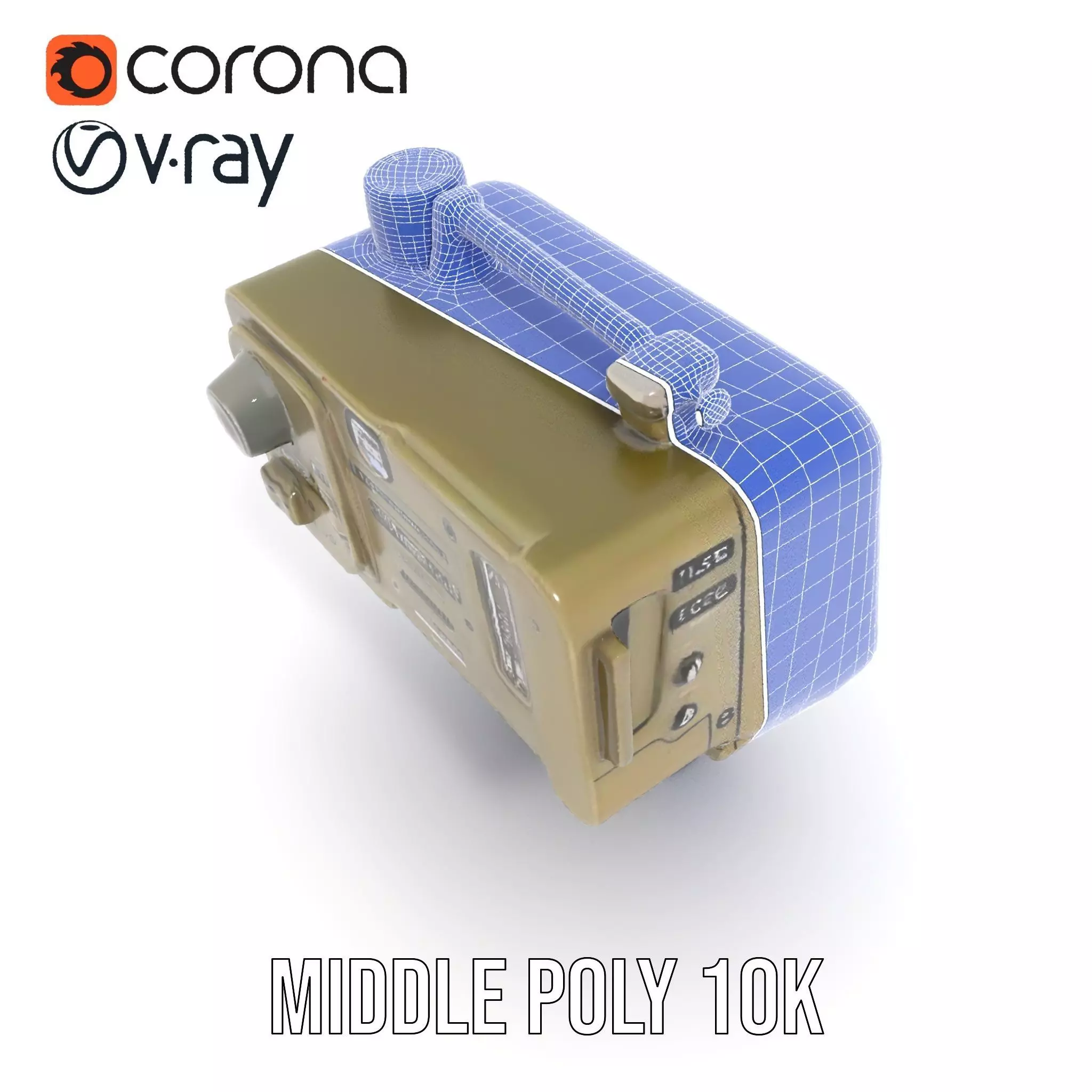 Rugged Control Panel Model Pack with Display and Buttons Low-poly 3D model_23