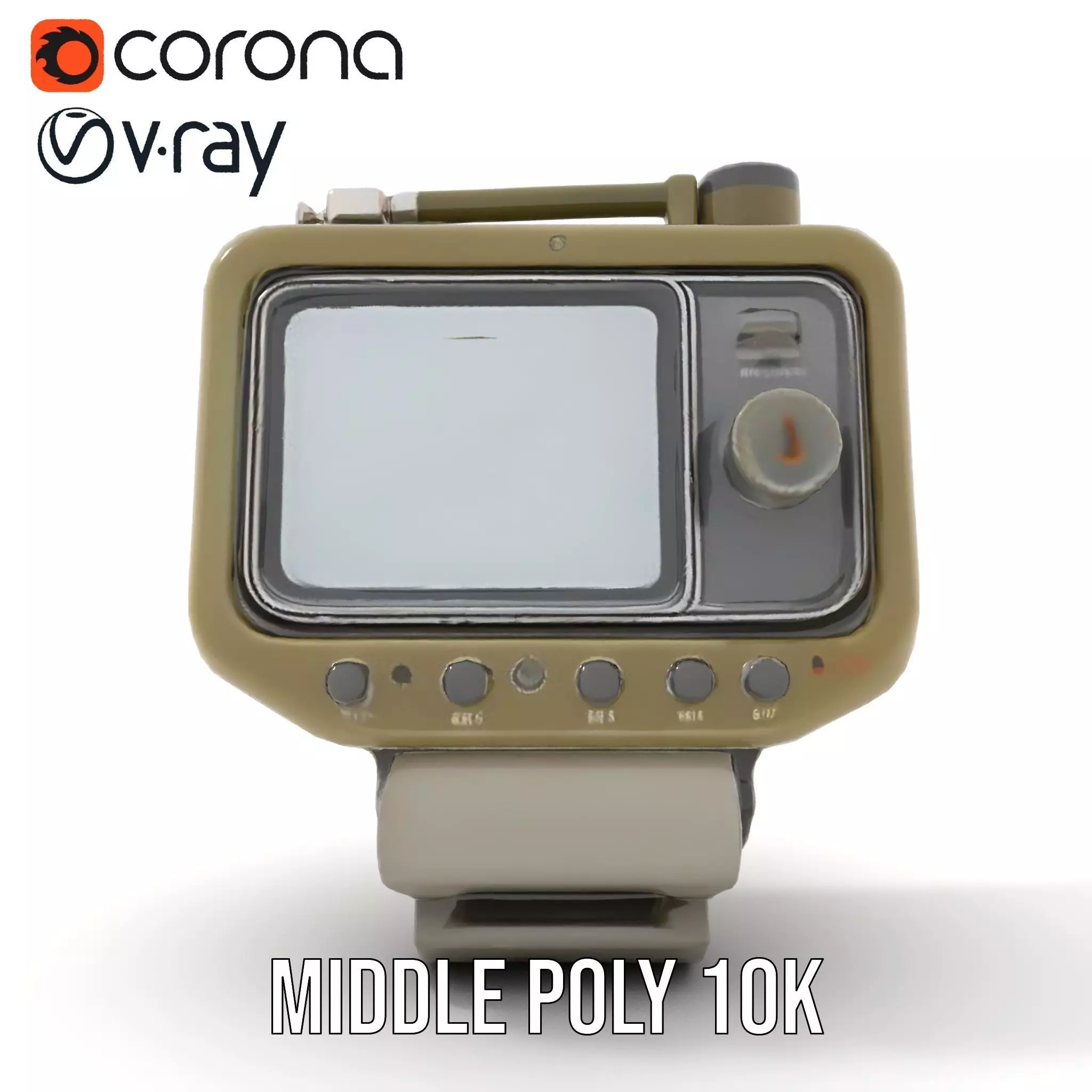 Rugged Control Panel Model Pack with Display and Buttons Low-poly 3D model_15