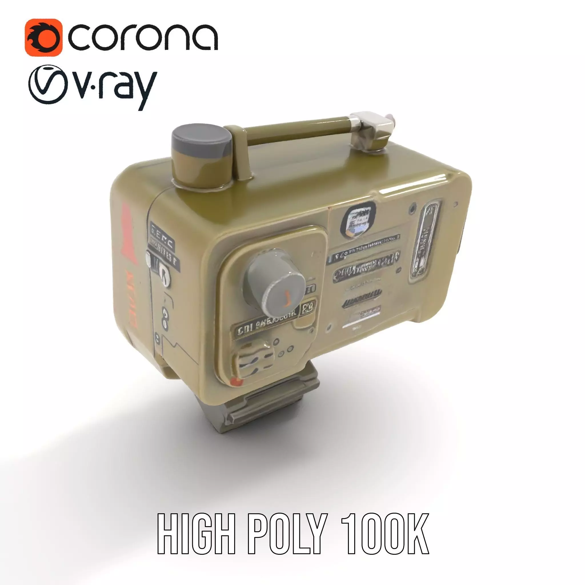 Rugged Control Panel Model Pack with Display and Buttons Low-poly 3D model_17