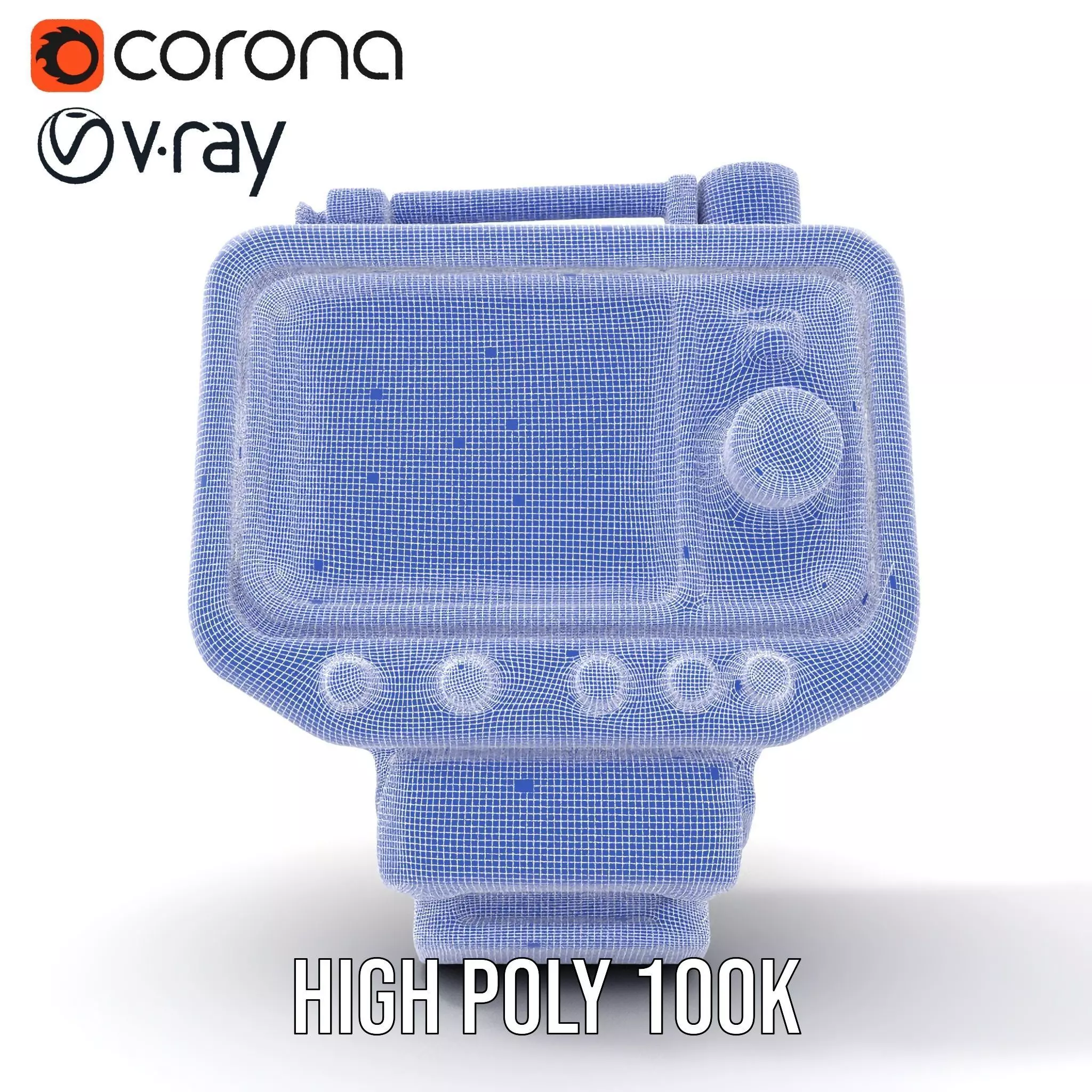 Rugged Control Panel Model Pack with Display and Buttons Low-poly 3D model_34