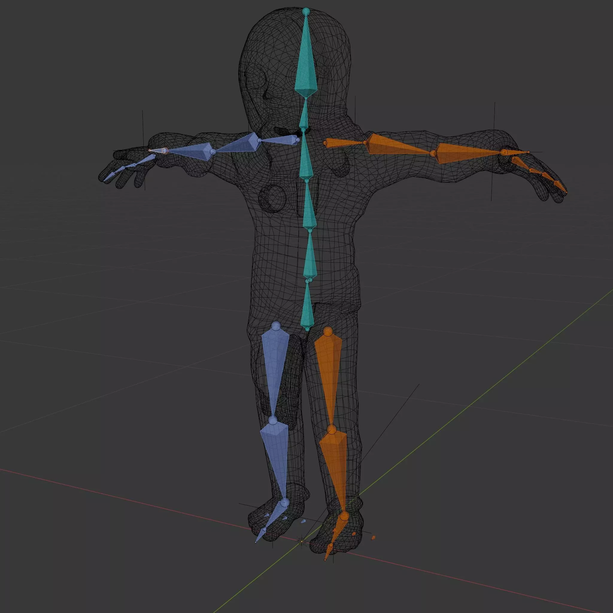 Rigged and Animated Mummy Character Model with Glowing Eyes Low-poly 3D model_7
